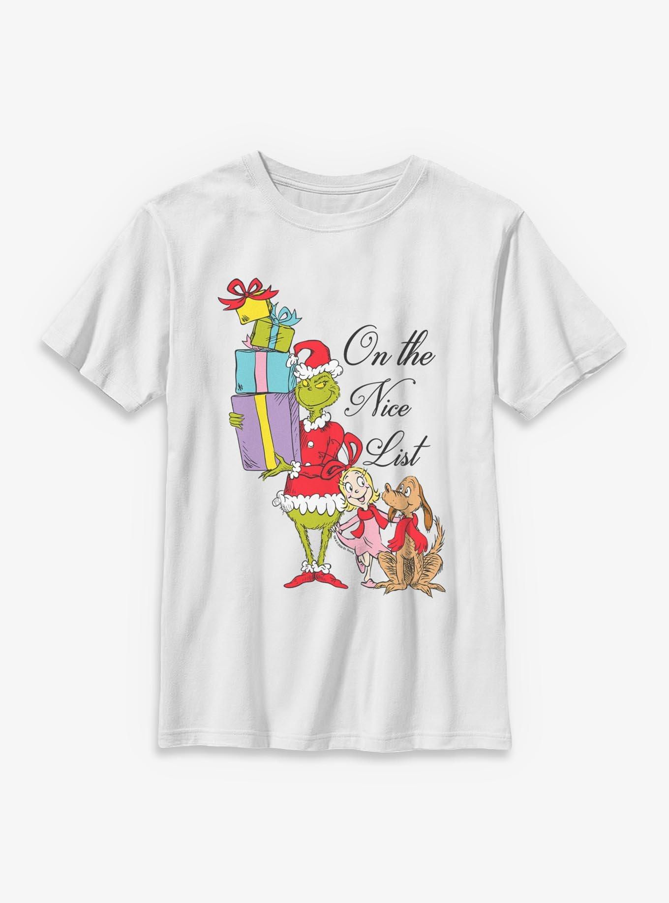Dr. Seuss Grinch Presents Nice List Youth T-Shirt, , hi-res