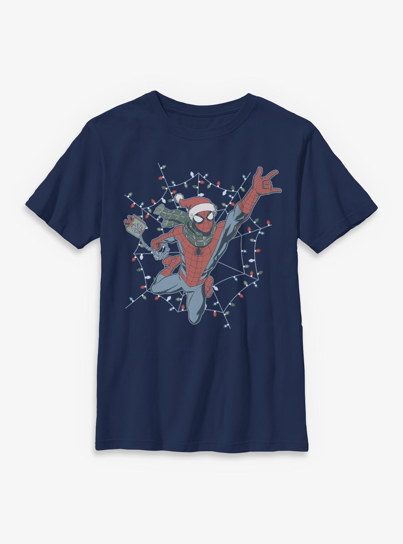 Marvel Spider-Man Swing Into Holiday Youth T-Shirt, , hi-res