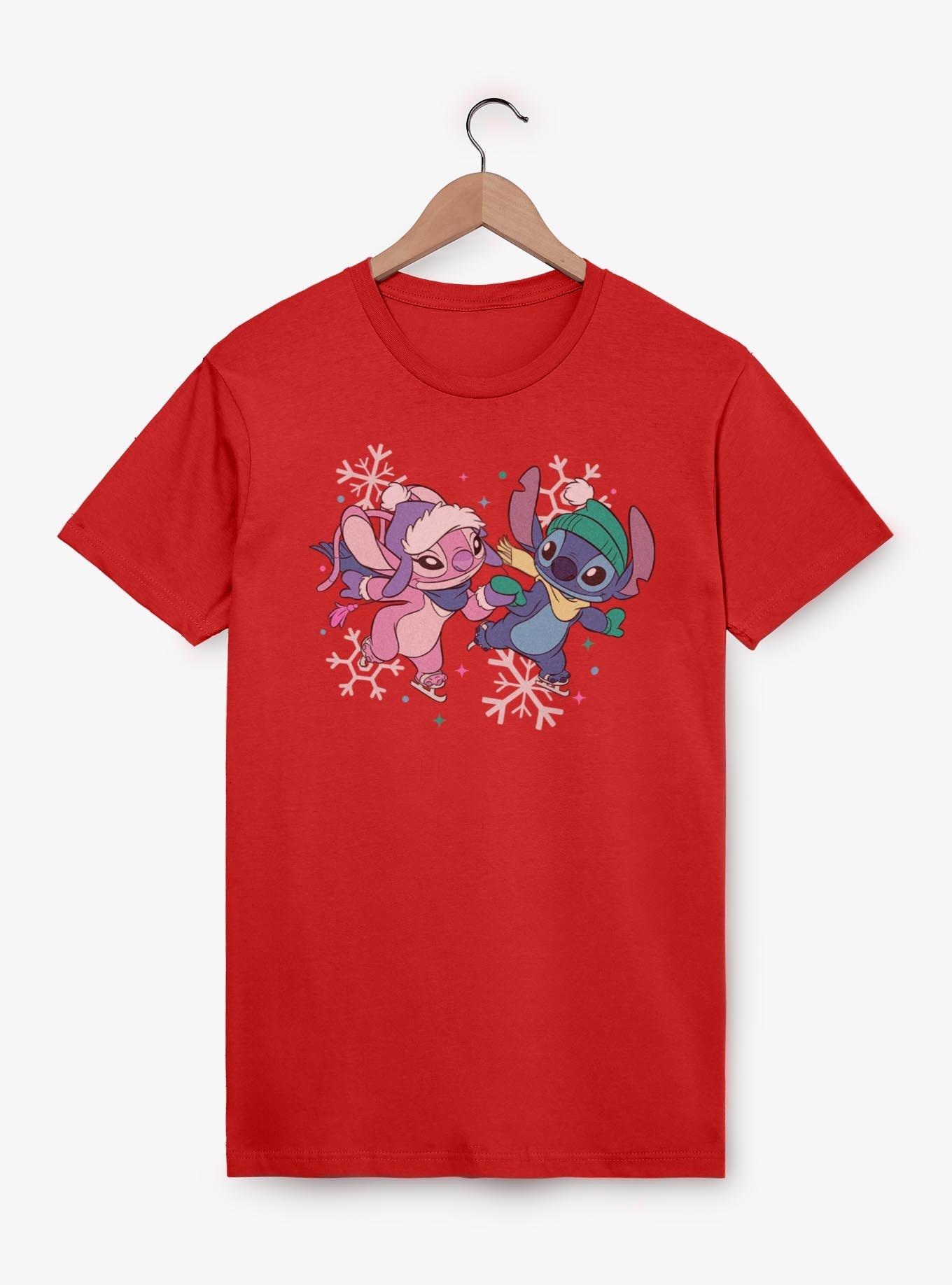 Disney Lilo & Stitch Winterly Love Stitch With Angel T-Shirt, , hi-res