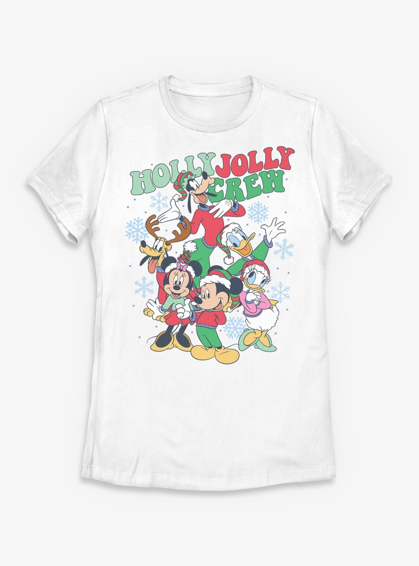 Disney Mickey Mouse Holly Jolly Crew Womens T-Shirt, , hi-res