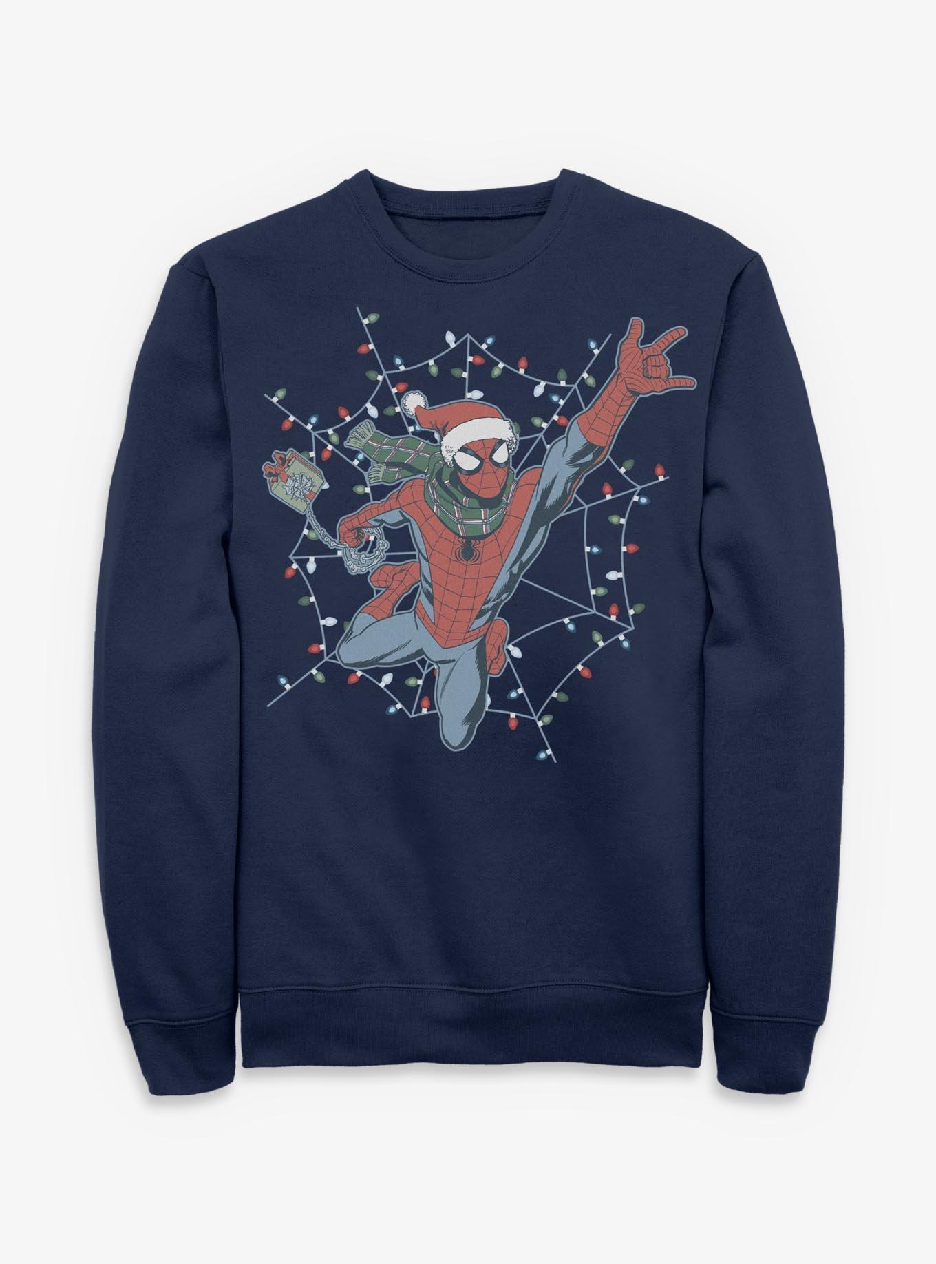 Marvel Spider-Man Swing Into Holiday Sweatshirt, , hi-res