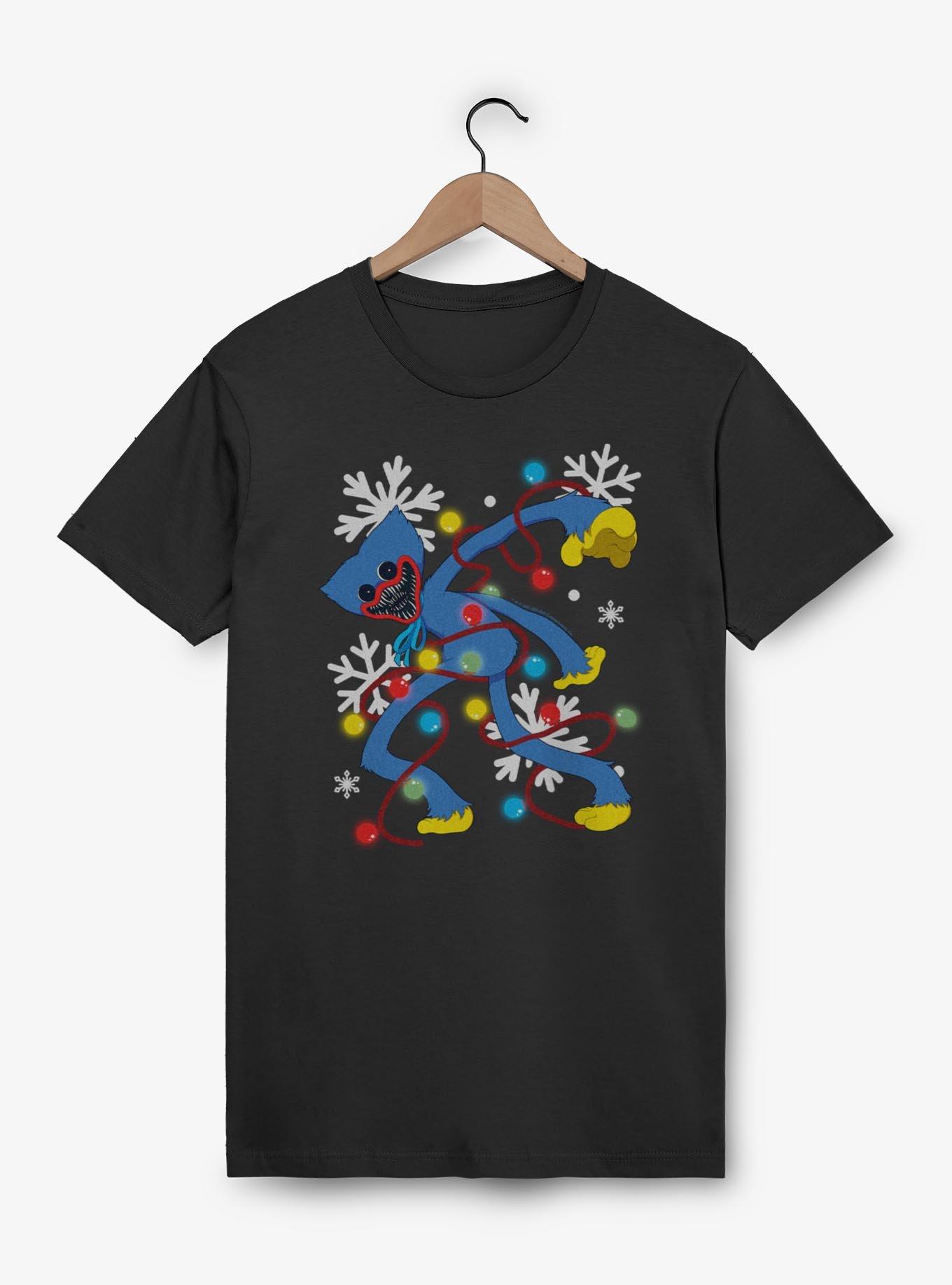 Poppy Playtime Huggy Xmas Lights T-Shirt, , hi-res