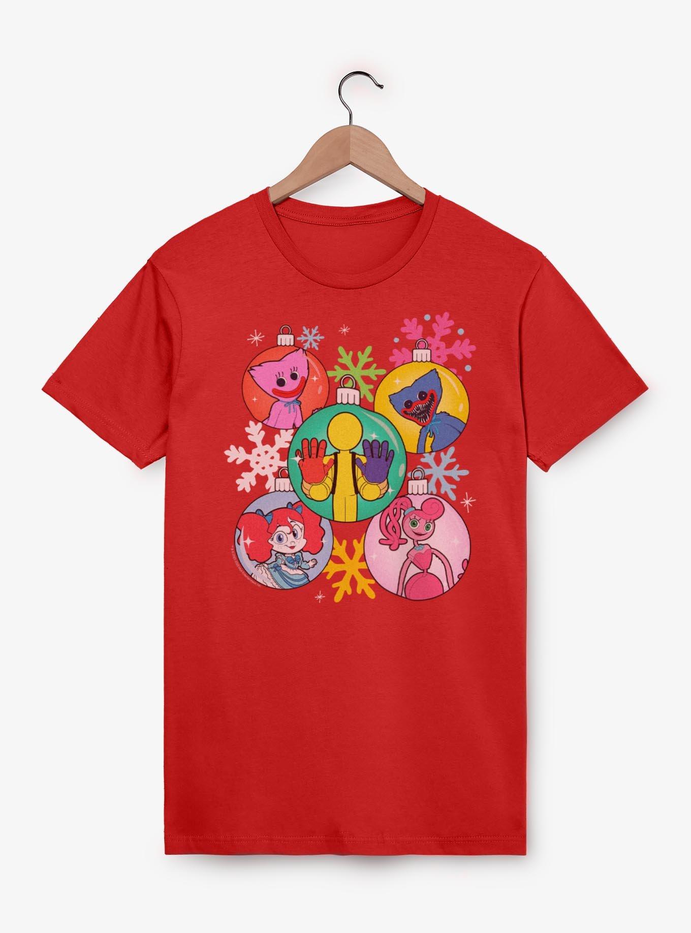 Poppy Playtime Christmas Balls T-Shirt, RED, hi-res