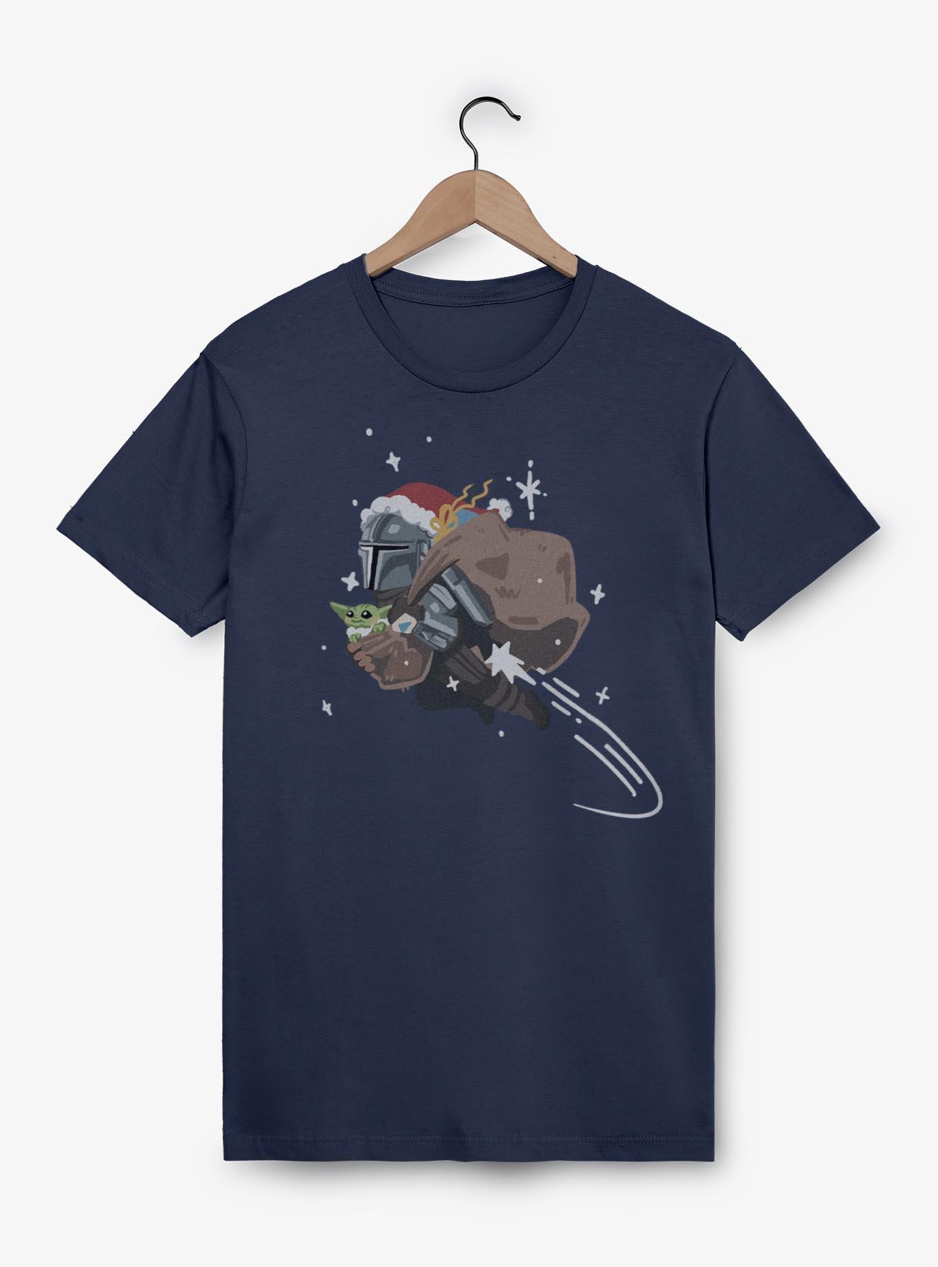 Star Wars The Mandalorian Santa Mandalorian With Grogu T-Shirt, , hi-res