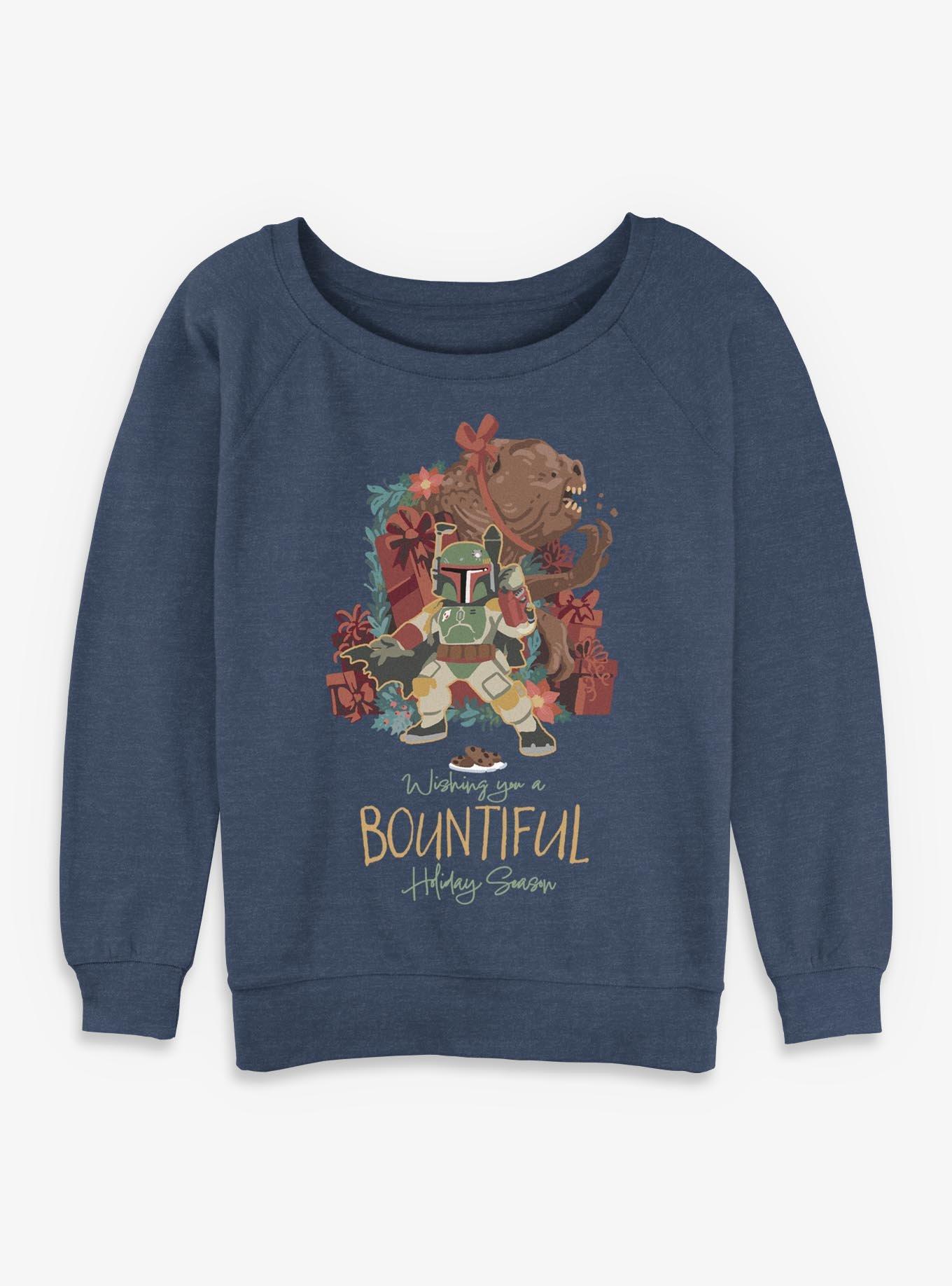 Star Wars The Mandalorian Holiday Season Womens Slouchy Sweatshirt, , hi-res