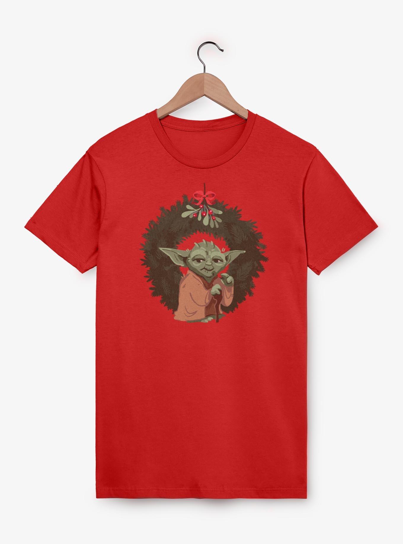 Star Wars Yoda Christmas Wreaths T-Shirt, , hi-res