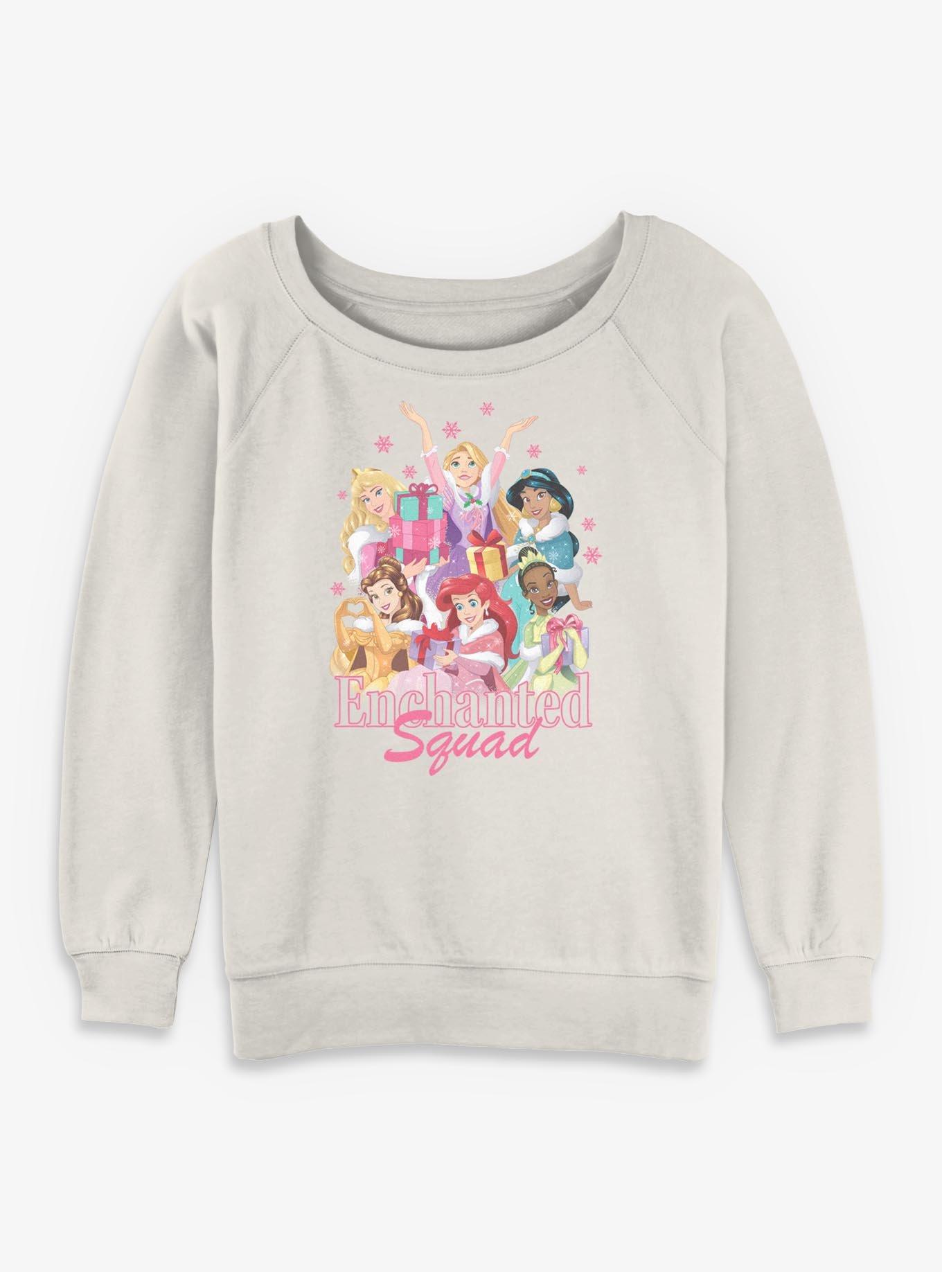Disney Princesses Holiday Squad Womens Slouchy Sweatshirt, , hi-res