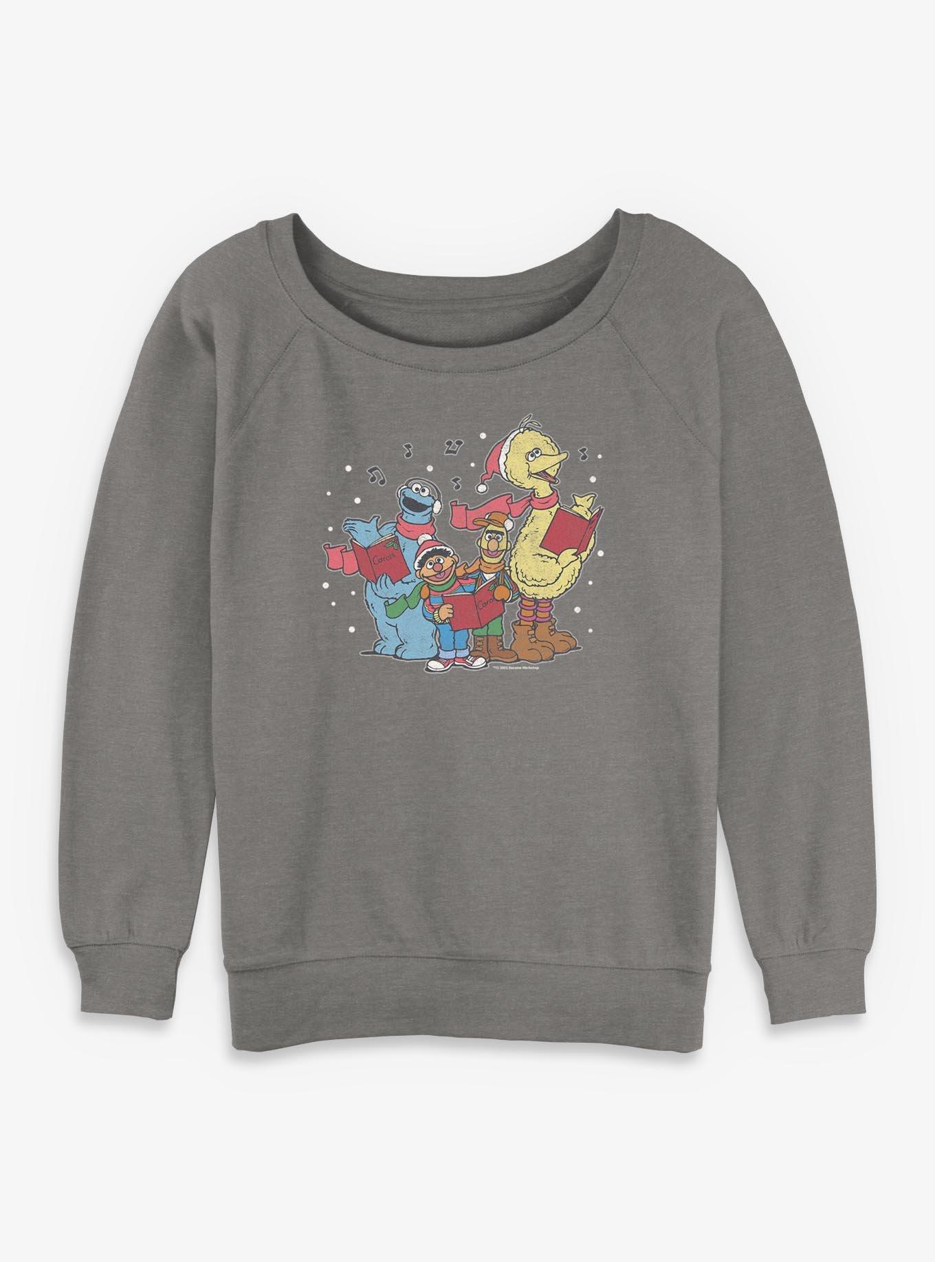 Sesame Street Christmas Carols Womens Slouchy Sweatshirt, , hi-res