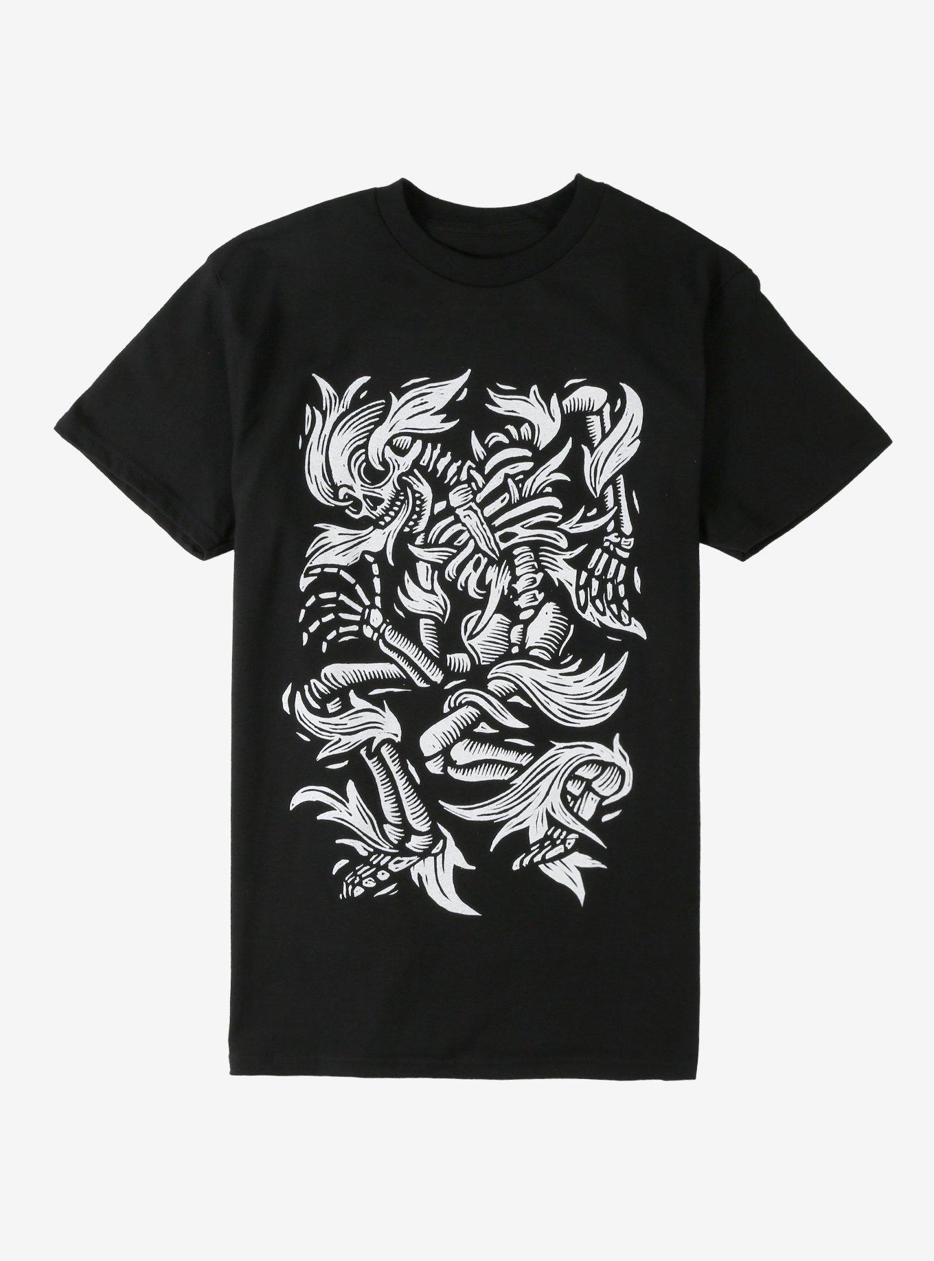 Flaming Skeleton T-Shirt By Brian Reedy