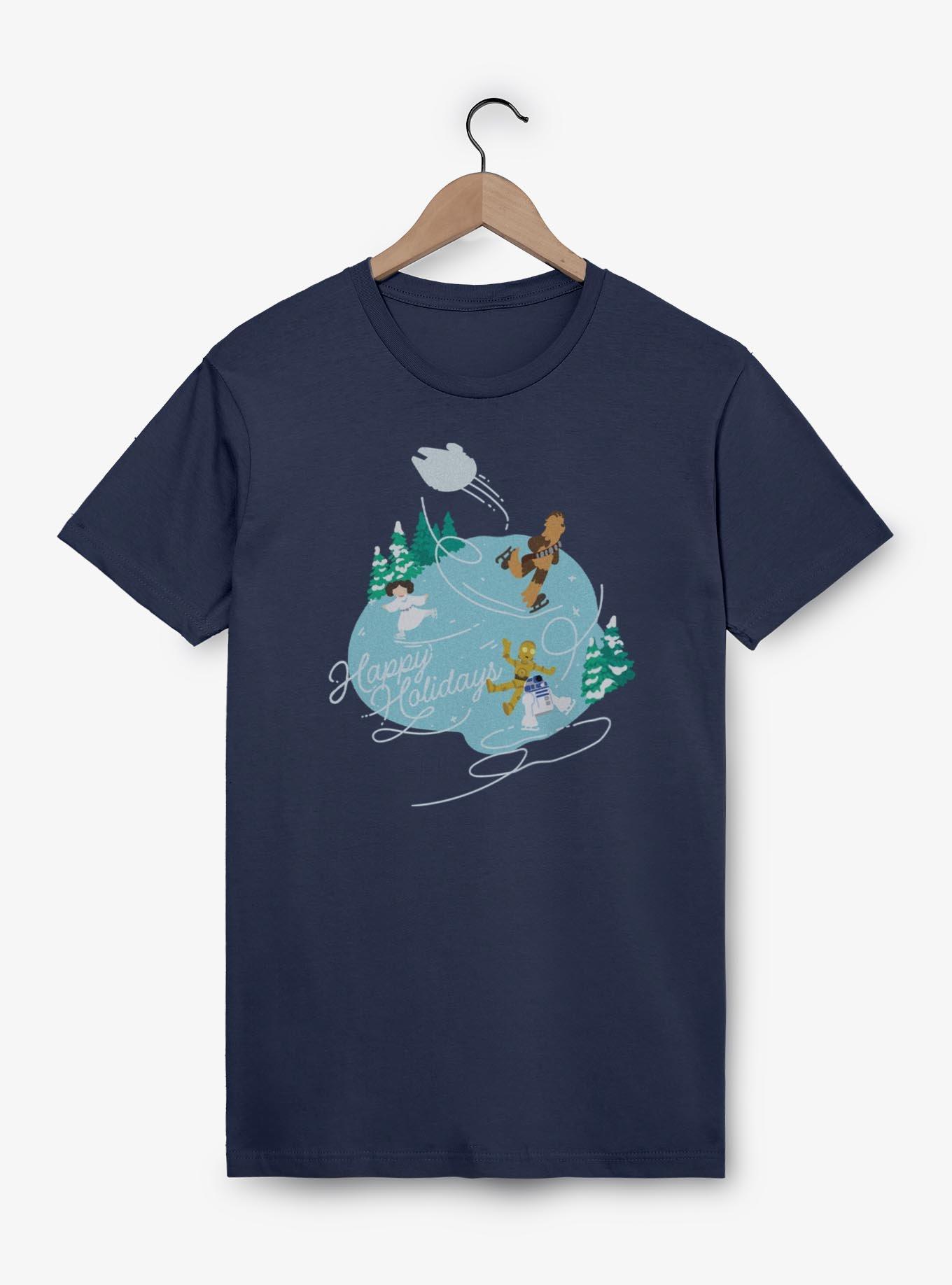 Star Wars Happy Holidays Ice Skating T-Shirt, , hi-res