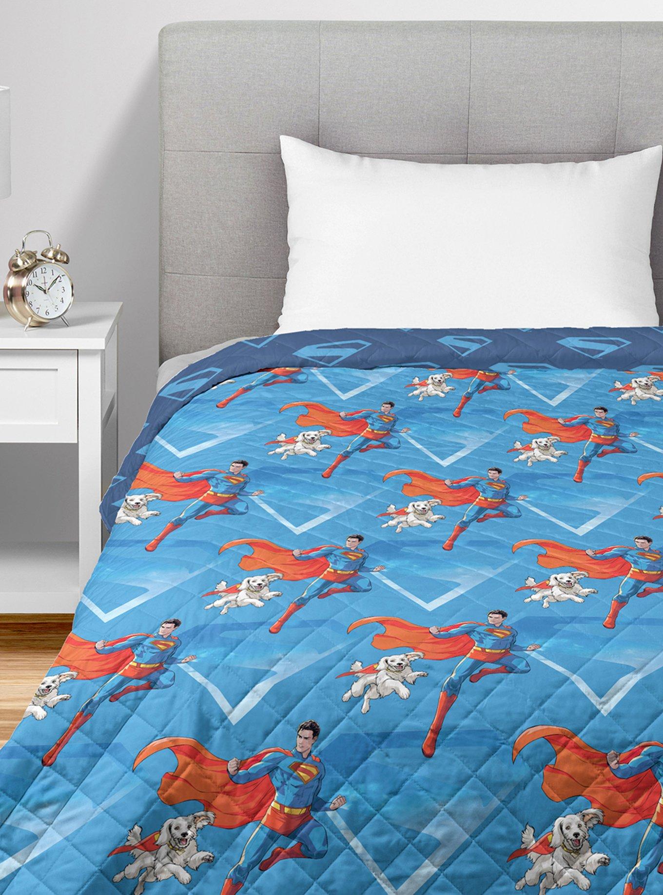 DC Comics Superman Above Metropolis Quilted Throw Blanket, , hi-res