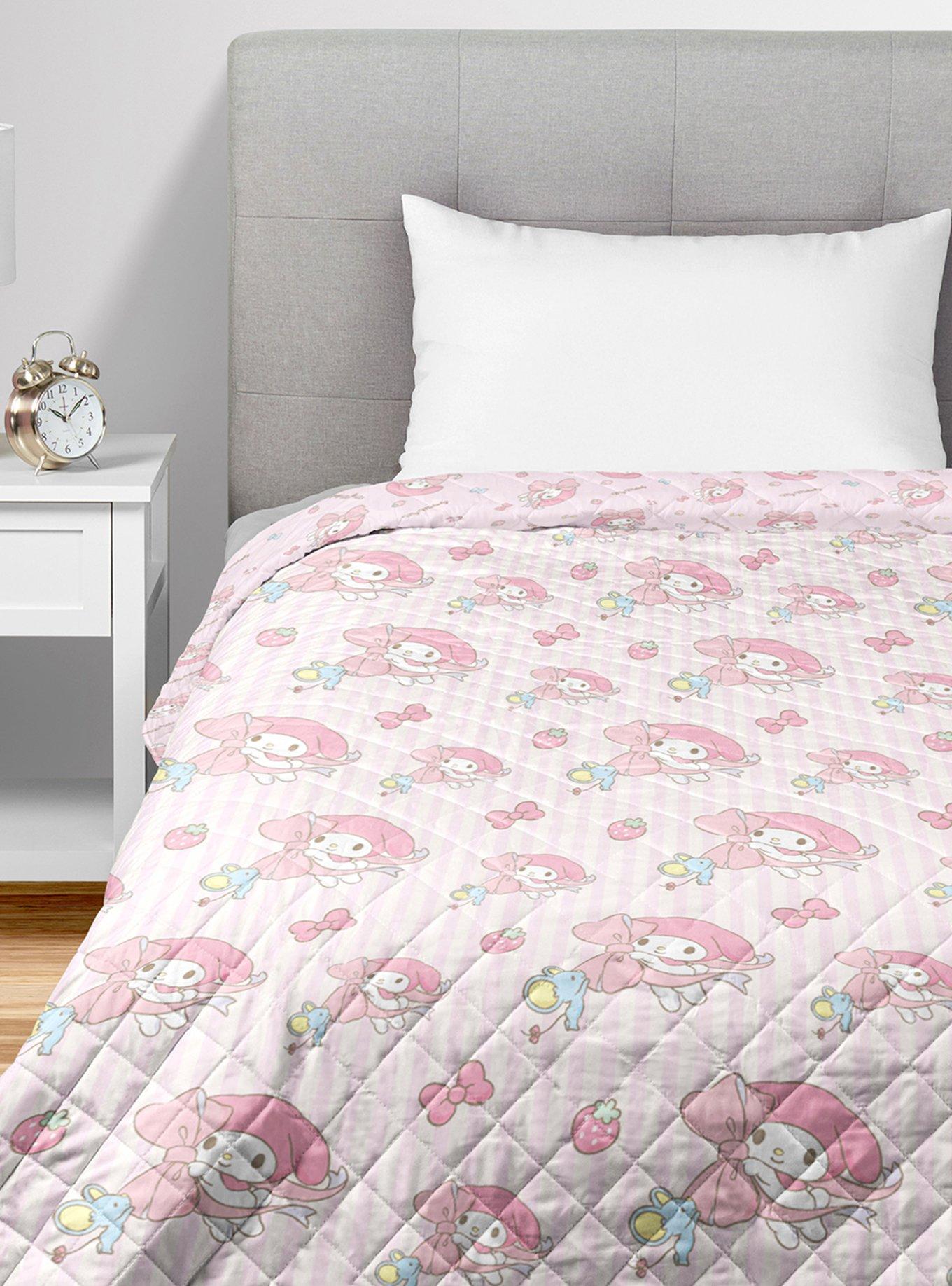 My Melody Stripes Quilted Throw Blanket, , hi-res
