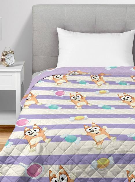 Bluey Bingo Candy Land Quilted Throw Blanket Boxlunch 