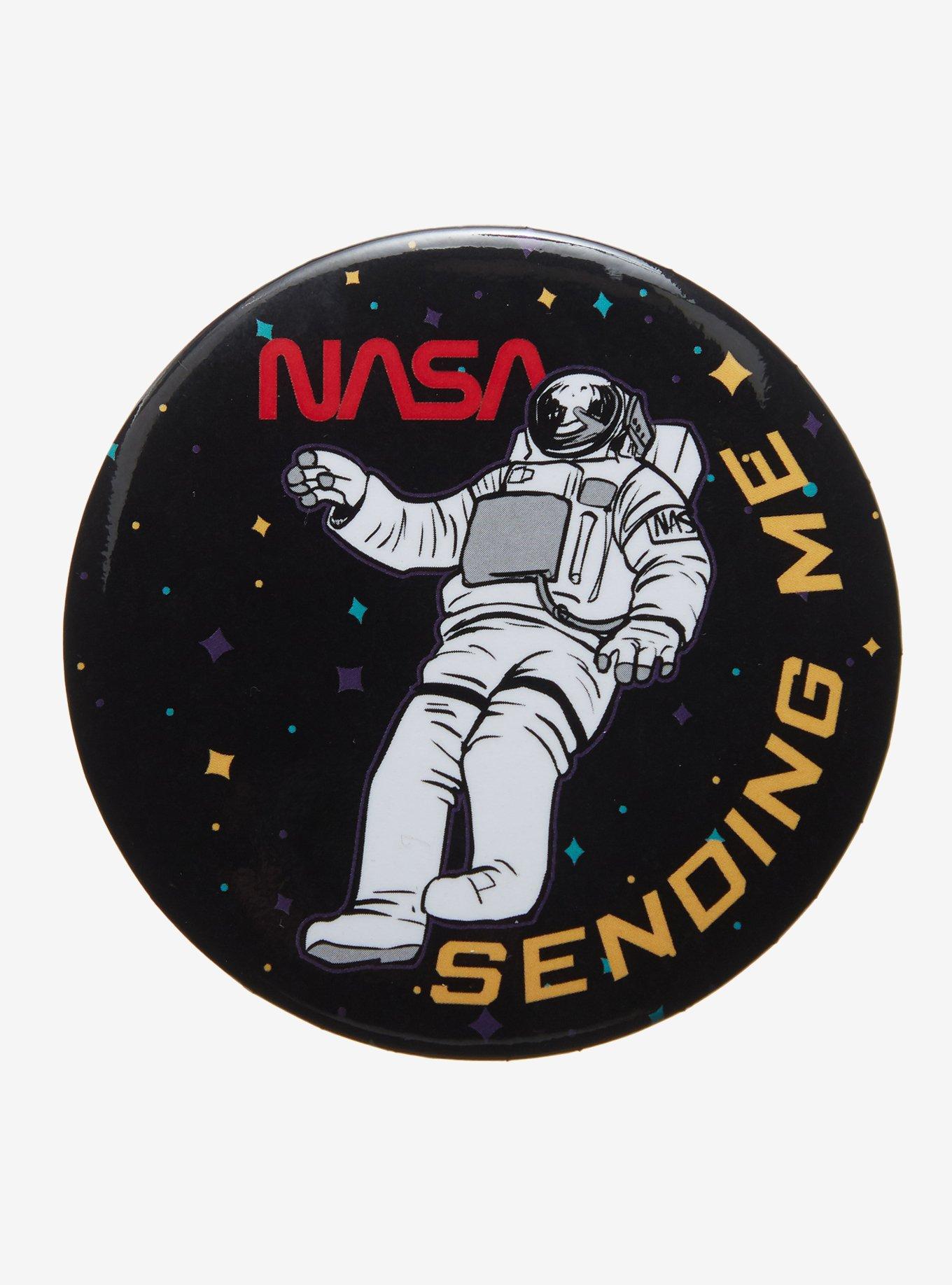 NASA Sending Me Astronaut 3 Inch Button, , hi-res
