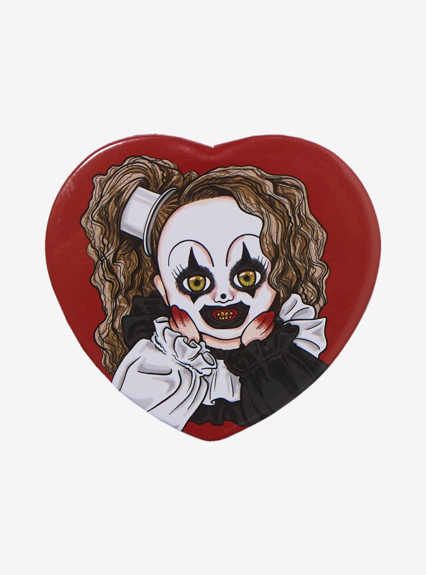 Terrifier 2 Little Pale Girl Heart Button, , hi-res