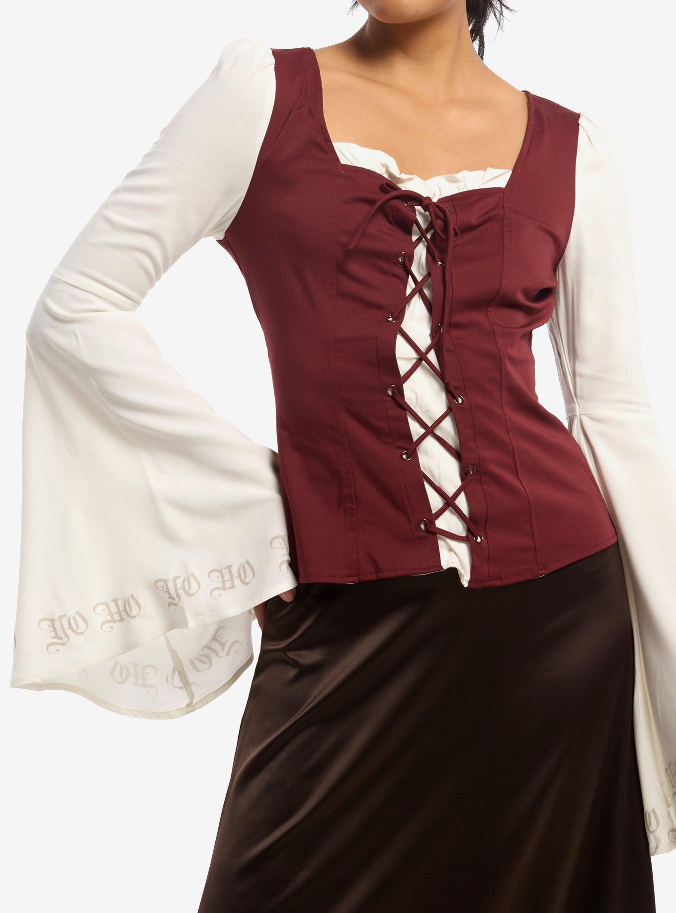 Her Universe Disney The Pirates of The Caribbean Long Sleeve Corset Top Her Universe Exclusive, , hi-res