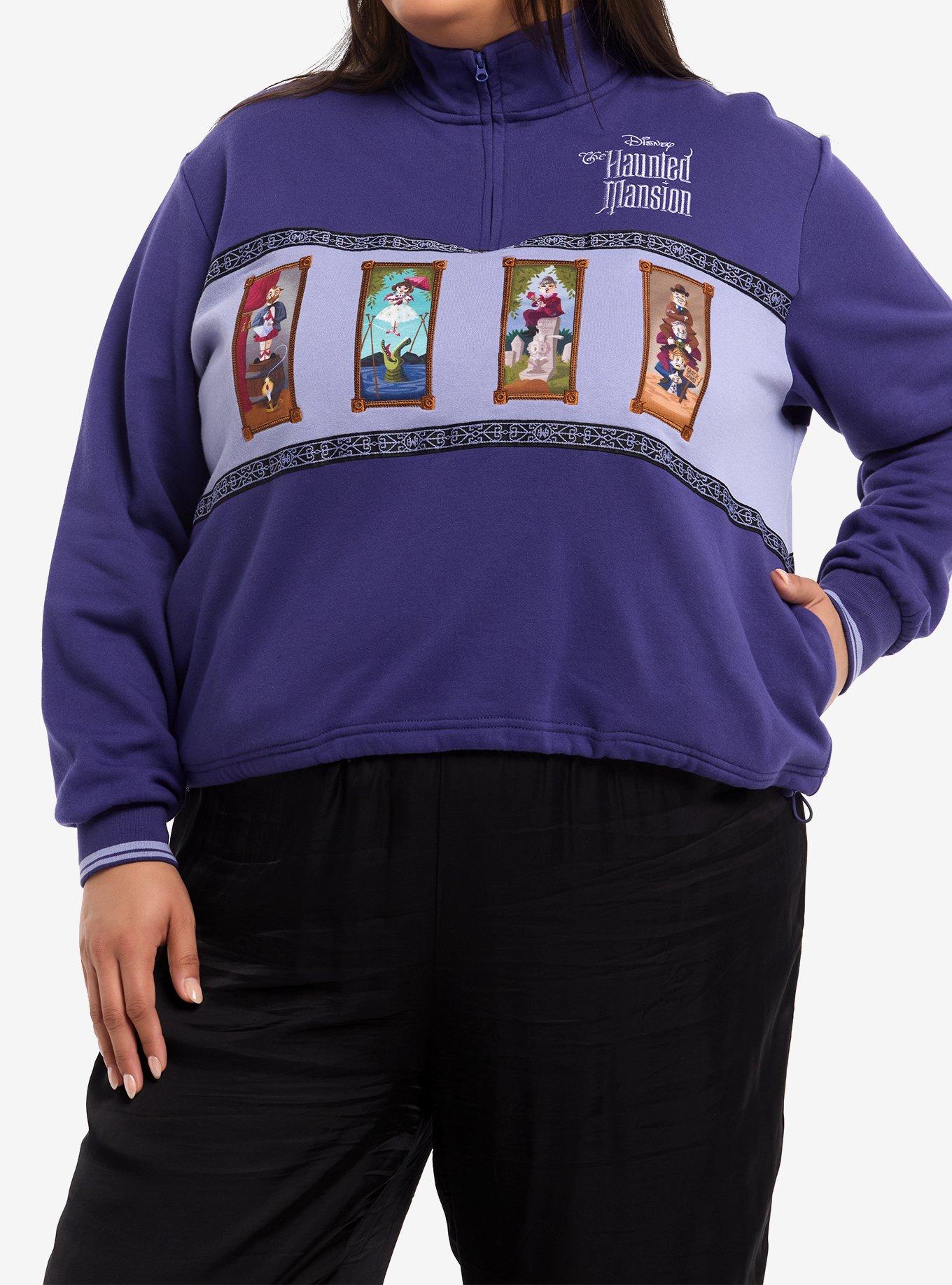 Her Universe Disney The Haunted Mansion Stretching Room Portraits Plus Size Quarter-Zip Crewneck Her Universe Exclusive, , hi-res