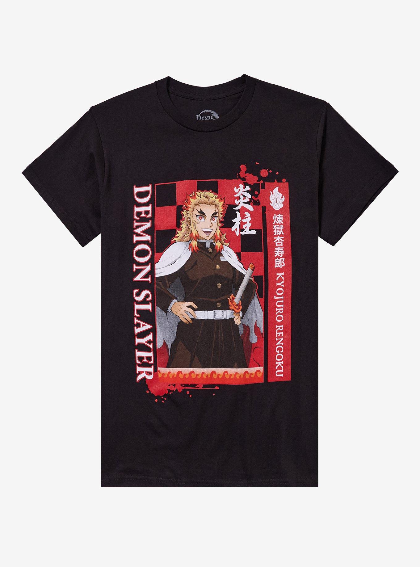 Demon Slayer Funko Funko Boxed Tee: Demon Slayer - Rengoku - Medium - Guardianes De La Noche - Camiseta, Franela - Ropa - Idea Manga Corta Para Adultos Hombres Y Mujeres - Mercancia Oficial Funko Pop Rengoku