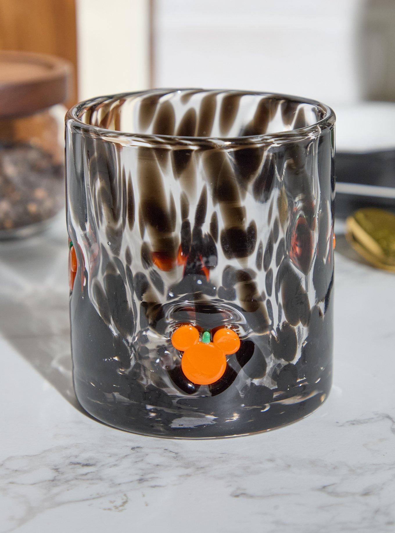 Disney Mickey Mouse Pumpkin Silhouettes Glass Cup - BoxLunch Exclusive, , hi-res