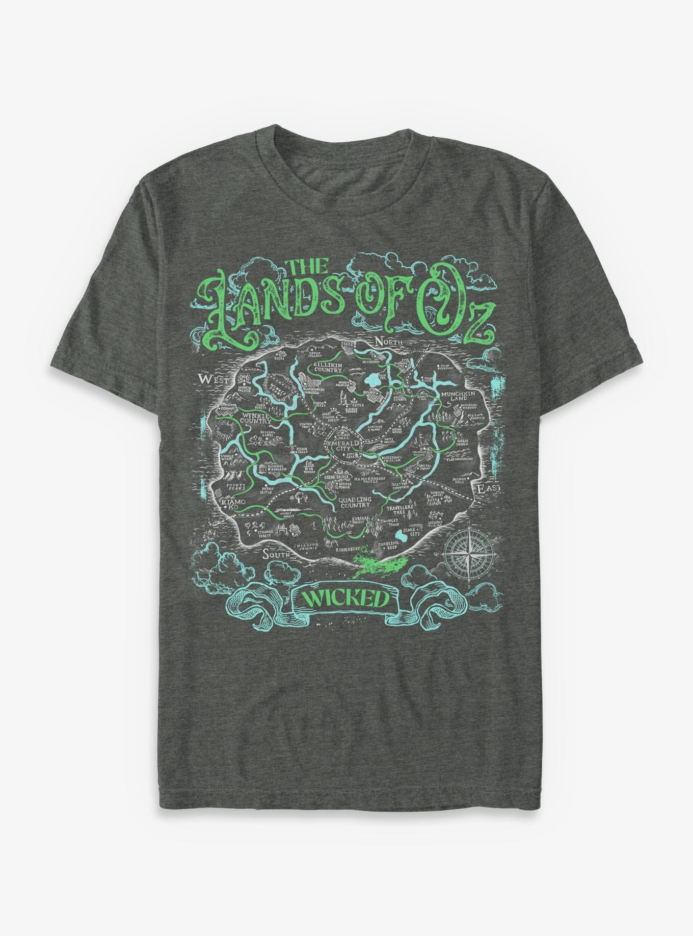 Wicked: For Good The Lands Of Oz Map T-Shirt Hot Topic Exclusive