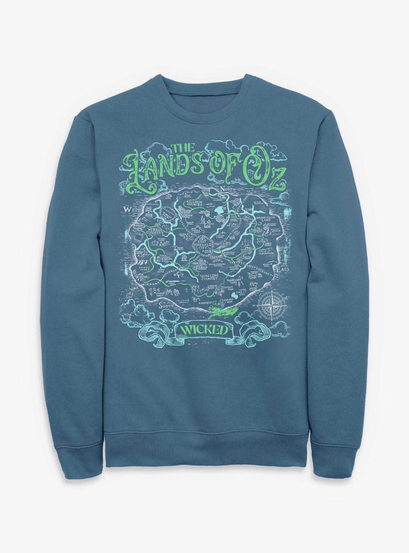 NULL Wicked: For Good The Lands Of Oz Map Sweatshirt Hot Topic Exclusive
