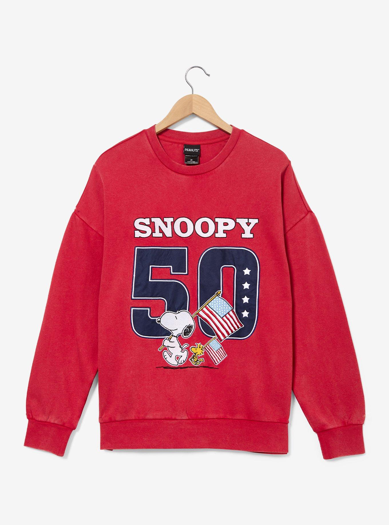 Peanuts Snoopy & Woodstock Americana Crewneck - BoxLunch Exclusive, , hi-res