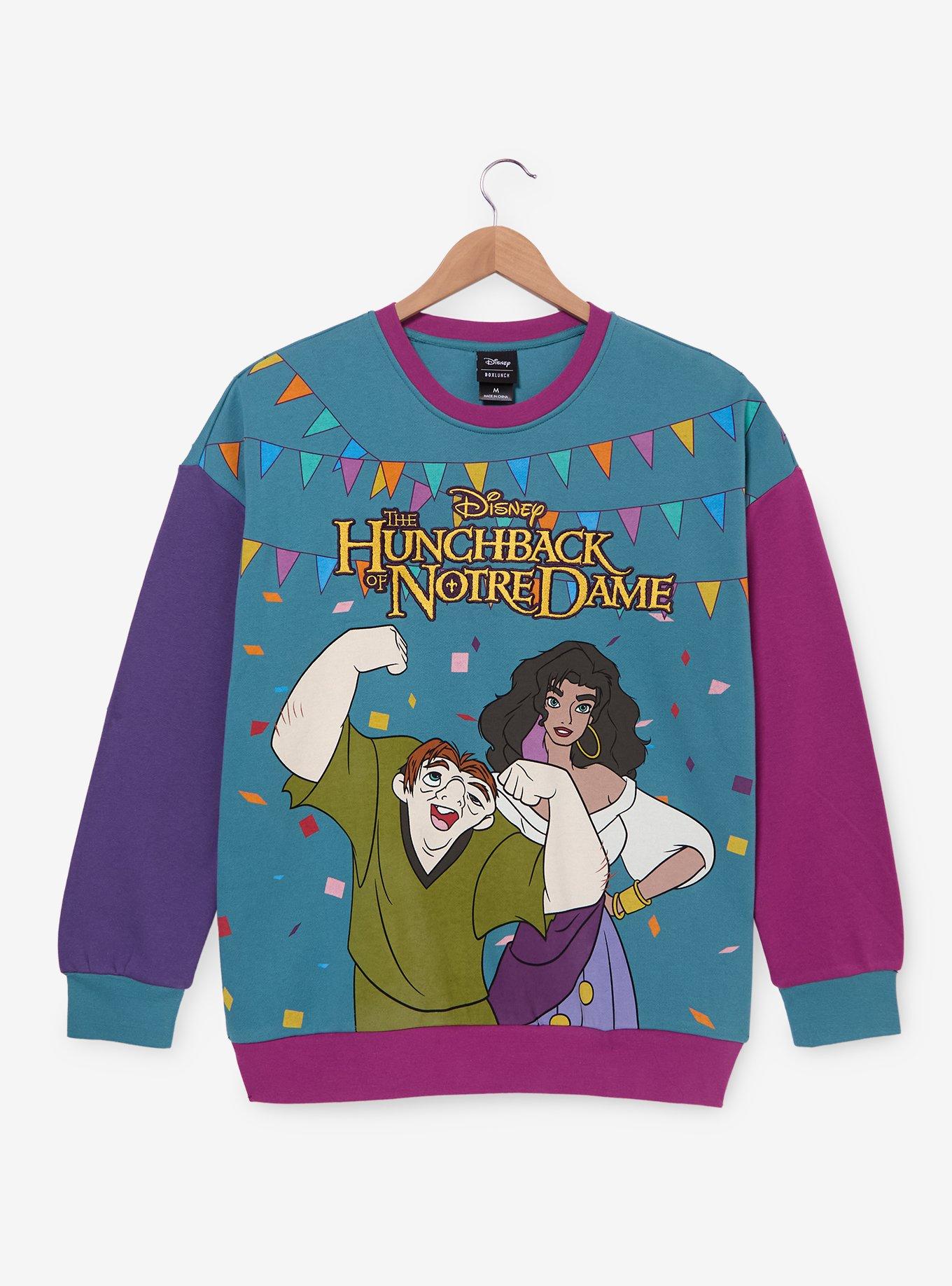Disney The Hunchback of Notre Dame Esmeralda & Quasimodo Colorblock Crewneck - BoxLunch Exclusive, , hi-res