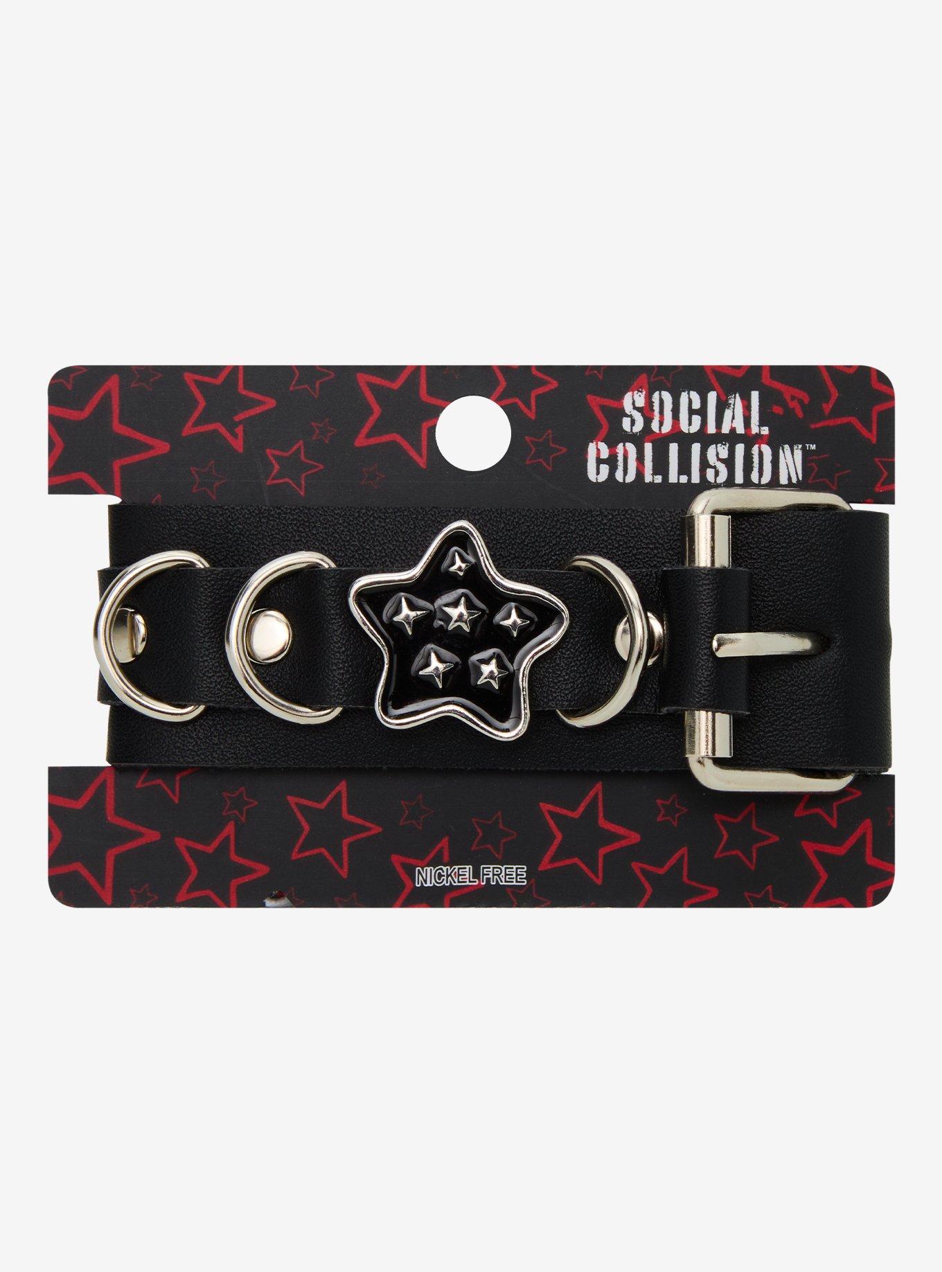 Social Collision Star Buckle Cuff Bracelet, , hi-res