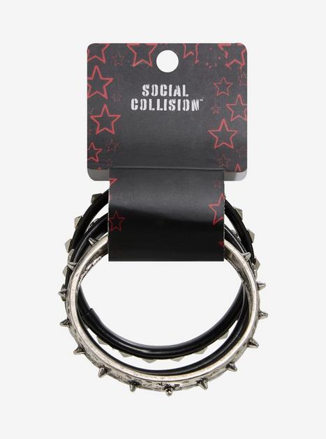 アクセサリー 00s leather star studs chain bangle Amazon.com: Punk