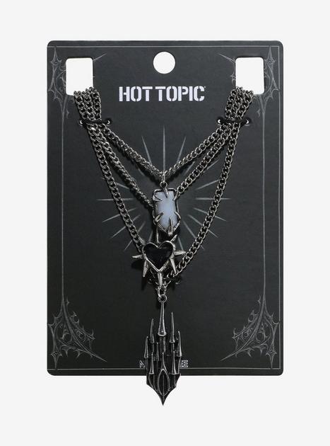 Gothic Castle Spike Heart Necklace Set | Hot Topic
