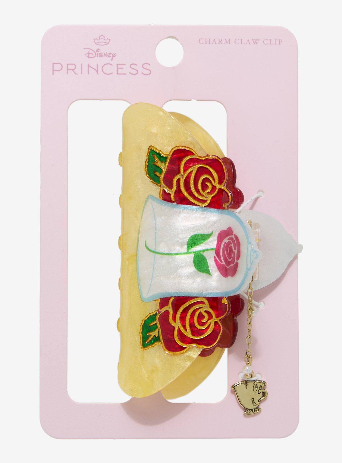 Disney Beauty and the Beast Belle Rose Claw Clip with Charm - BoxLunch Exclusive, , hi-res