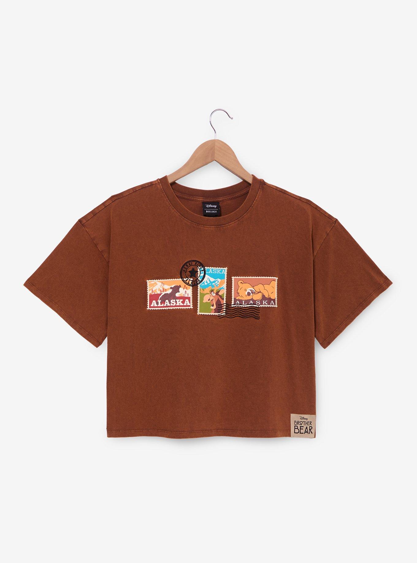 Disney Brother Bear Character Stamps Women's Plus Size Cropped T-Shirt - BoxLunch Exclusive, , hi-res