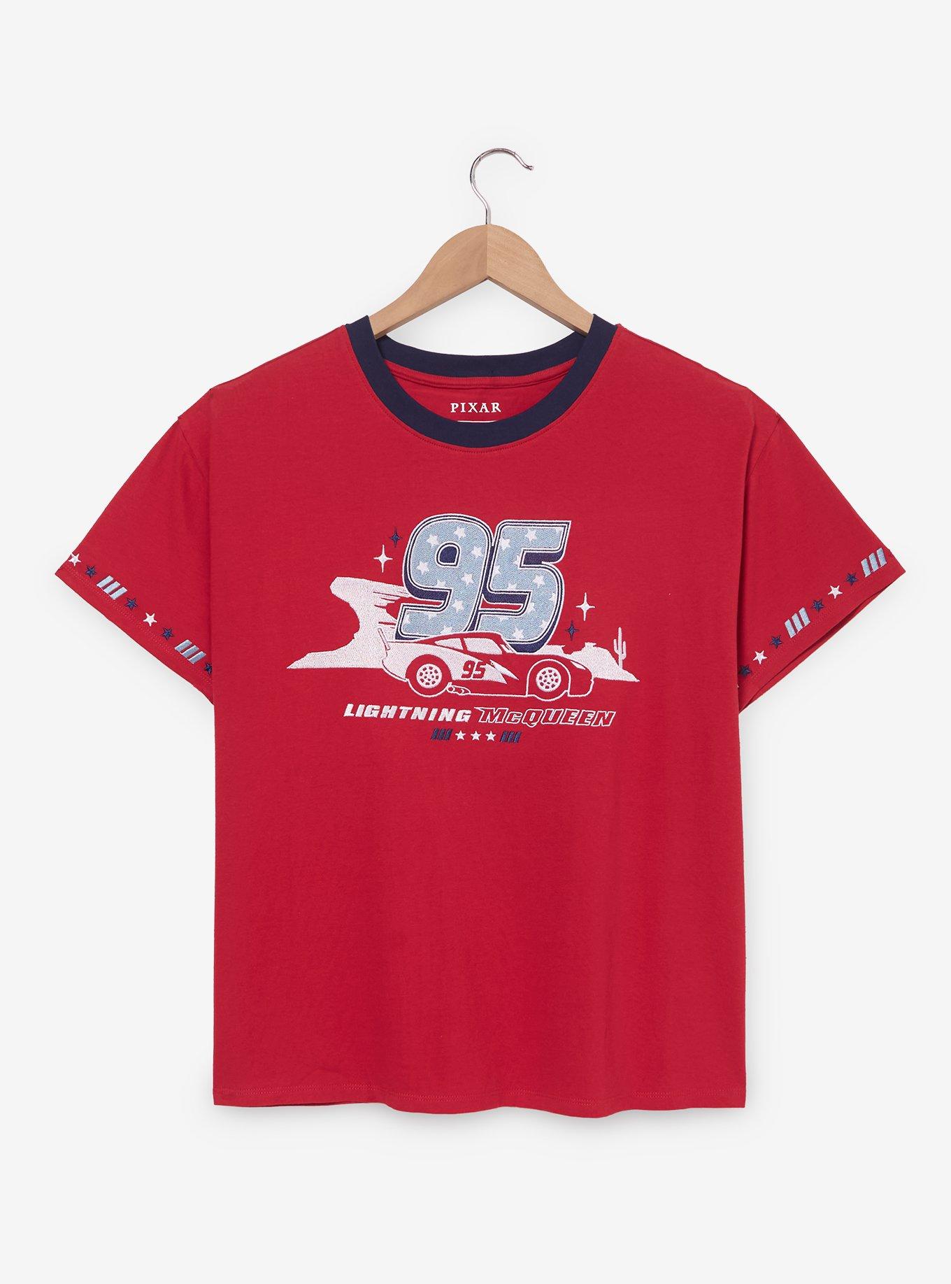 Disney Pixar Cars Lightning McQueen Americana Fireworks Women's T-Shirt &mdash; BoxLunch Exclusive, , hi-res