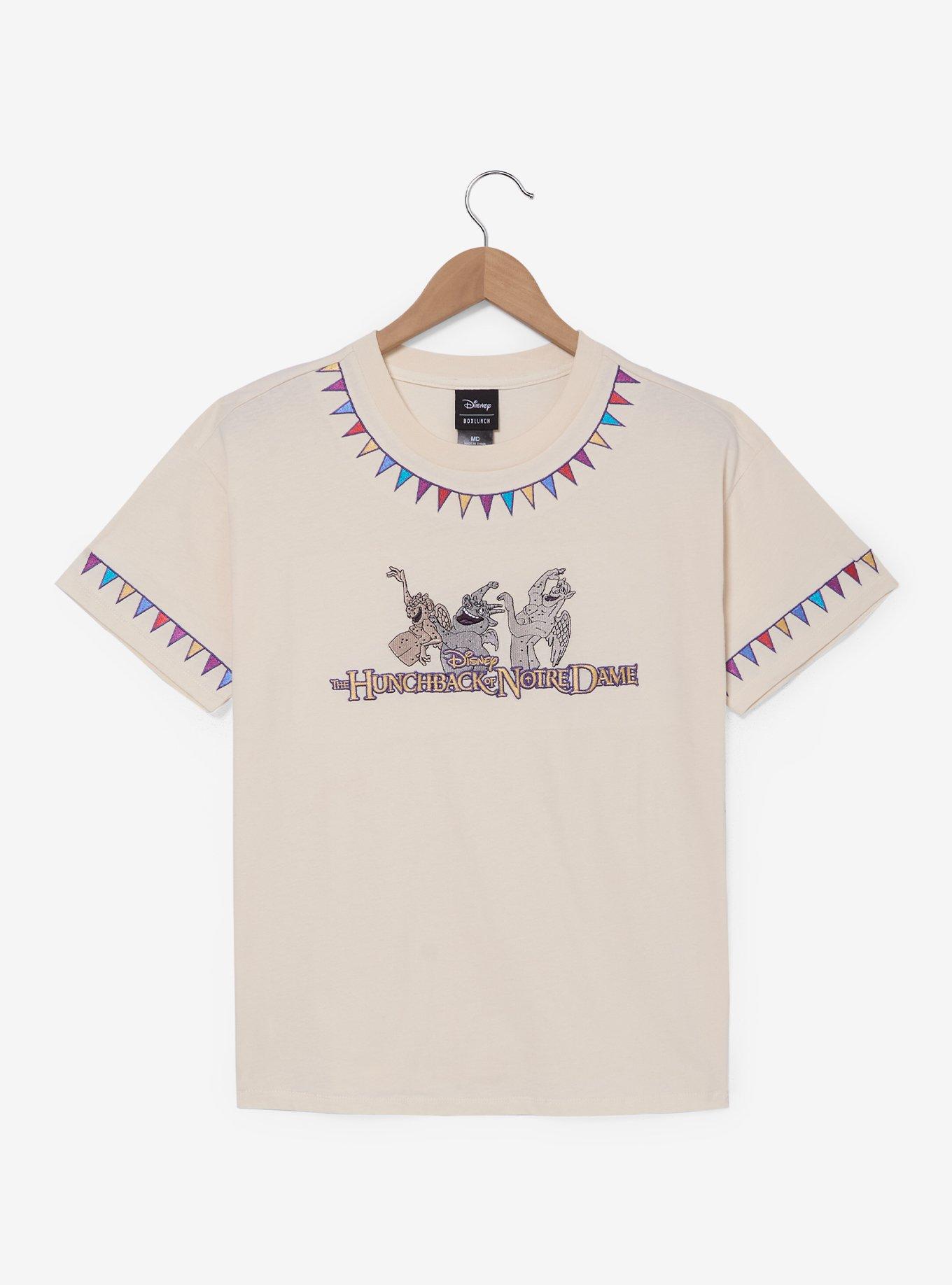 Disney The Hunchback of Notre Dame Gargoyles Embroidered Women's T-Shirt - BoxLunch Exclusive, , hi-res