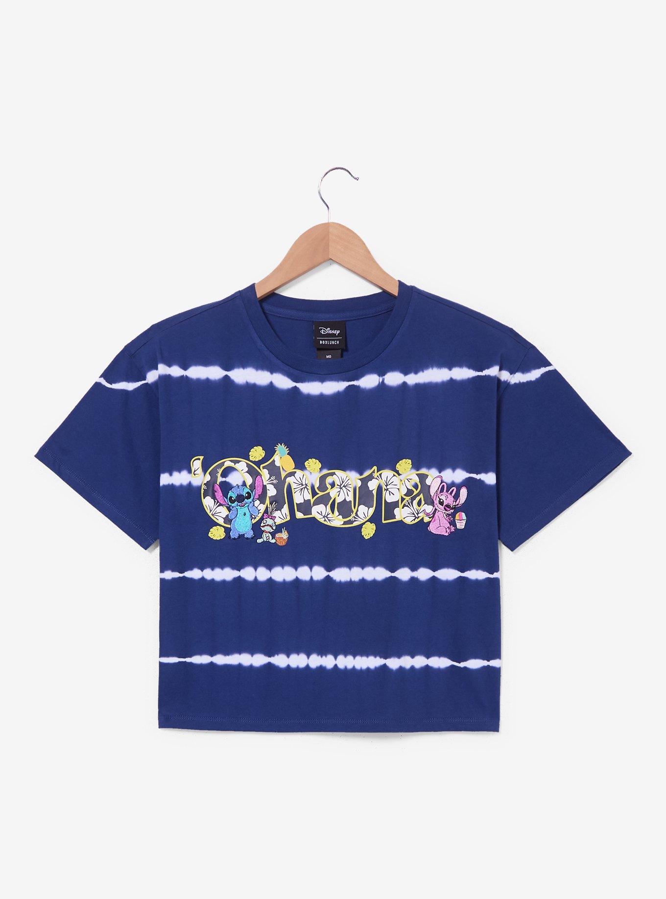Disney Lilo & Stitch Ohana Tie-Dye Women's Cropped T-Shirt - BoxLunch Exclusive, , hi-res