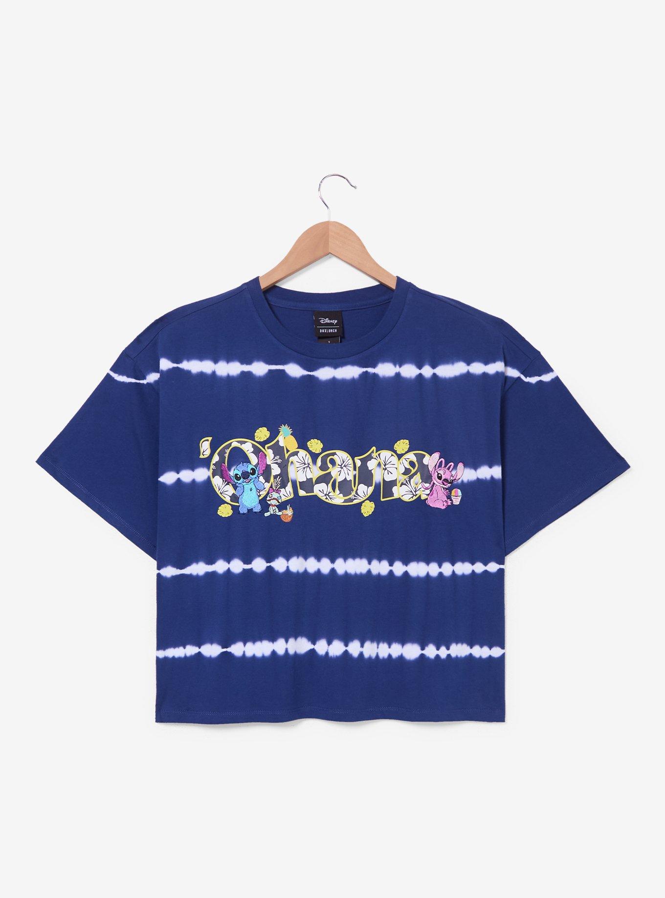 Disney Lilo & Stitch Ohana Tie-Dye Women's Plus Cropped T-Shirt - BoxLunch Exclusive
