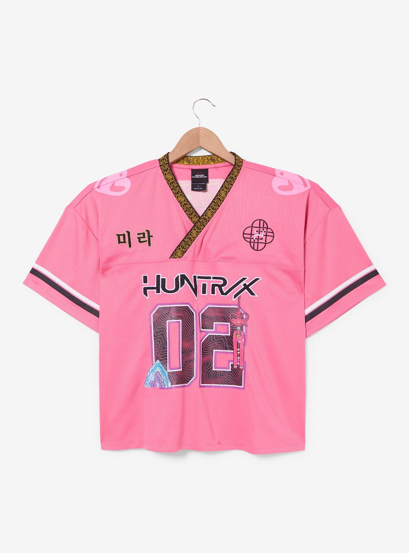 KPop Demon Hunters Mira Women's Plus Size Cropped Football Jersey