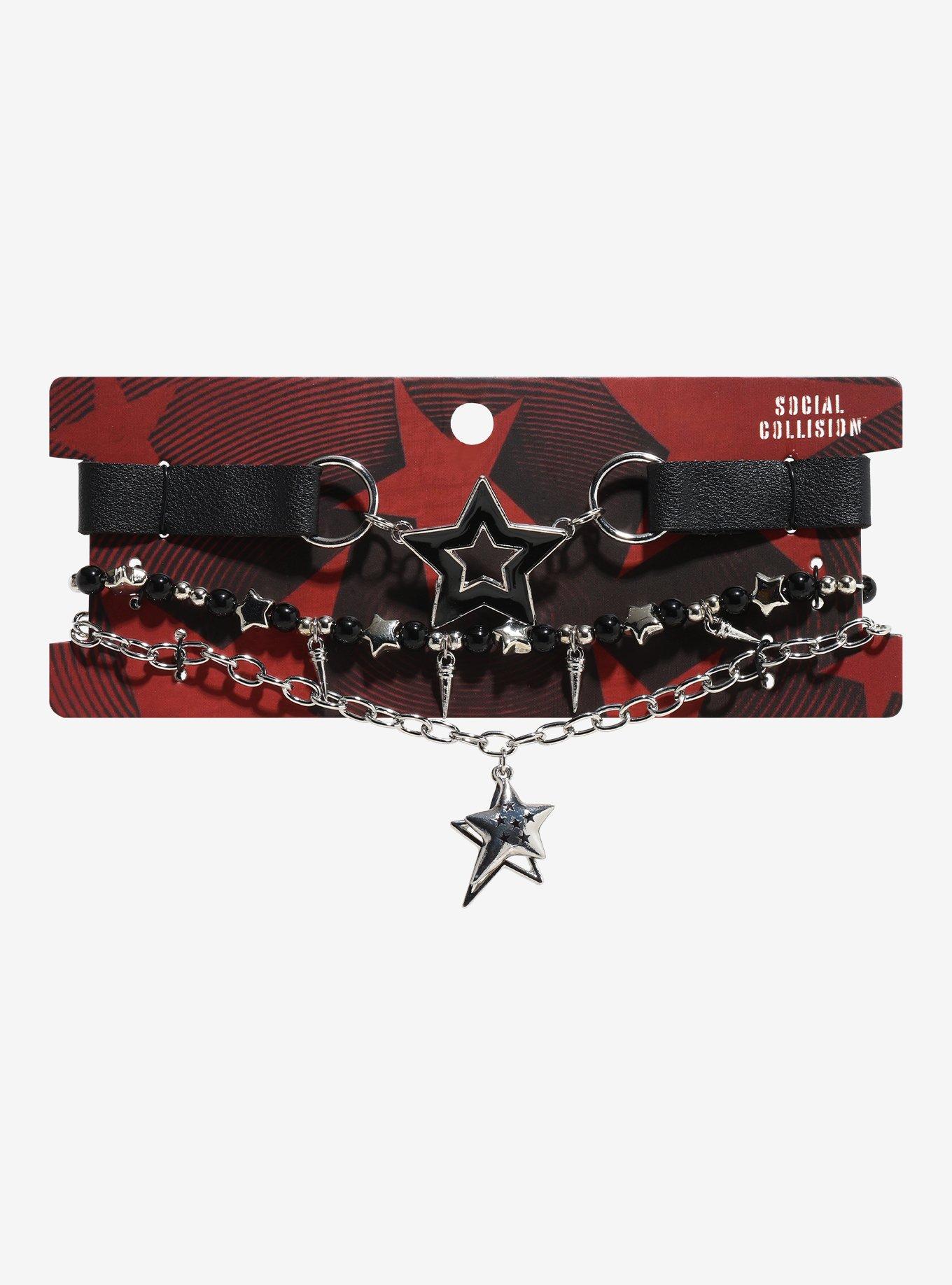 Social Collision Star Spike Necklace Set