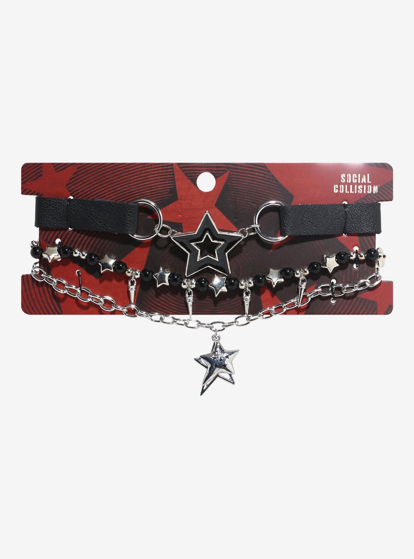 Social Collision Star Spike Necklace Set, , hi-res