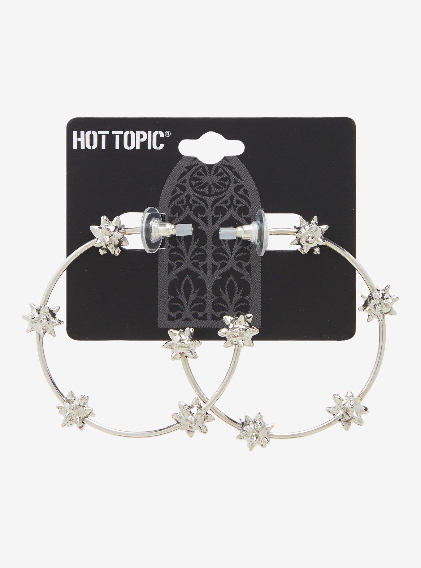 Spiky Ball Hoop Earrings, , hi-res