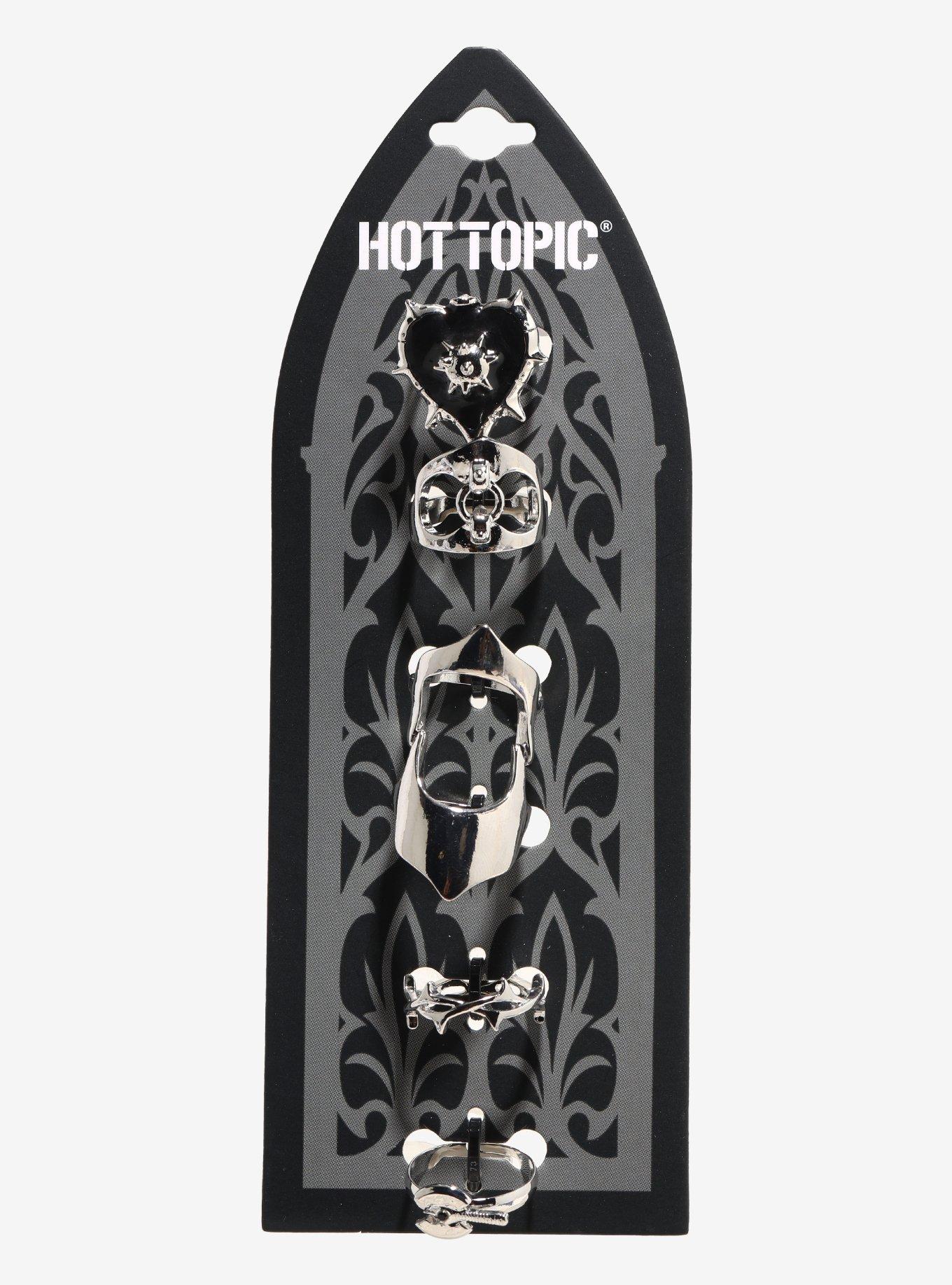 Spiky Heart Armor Ring Set, , hi-res