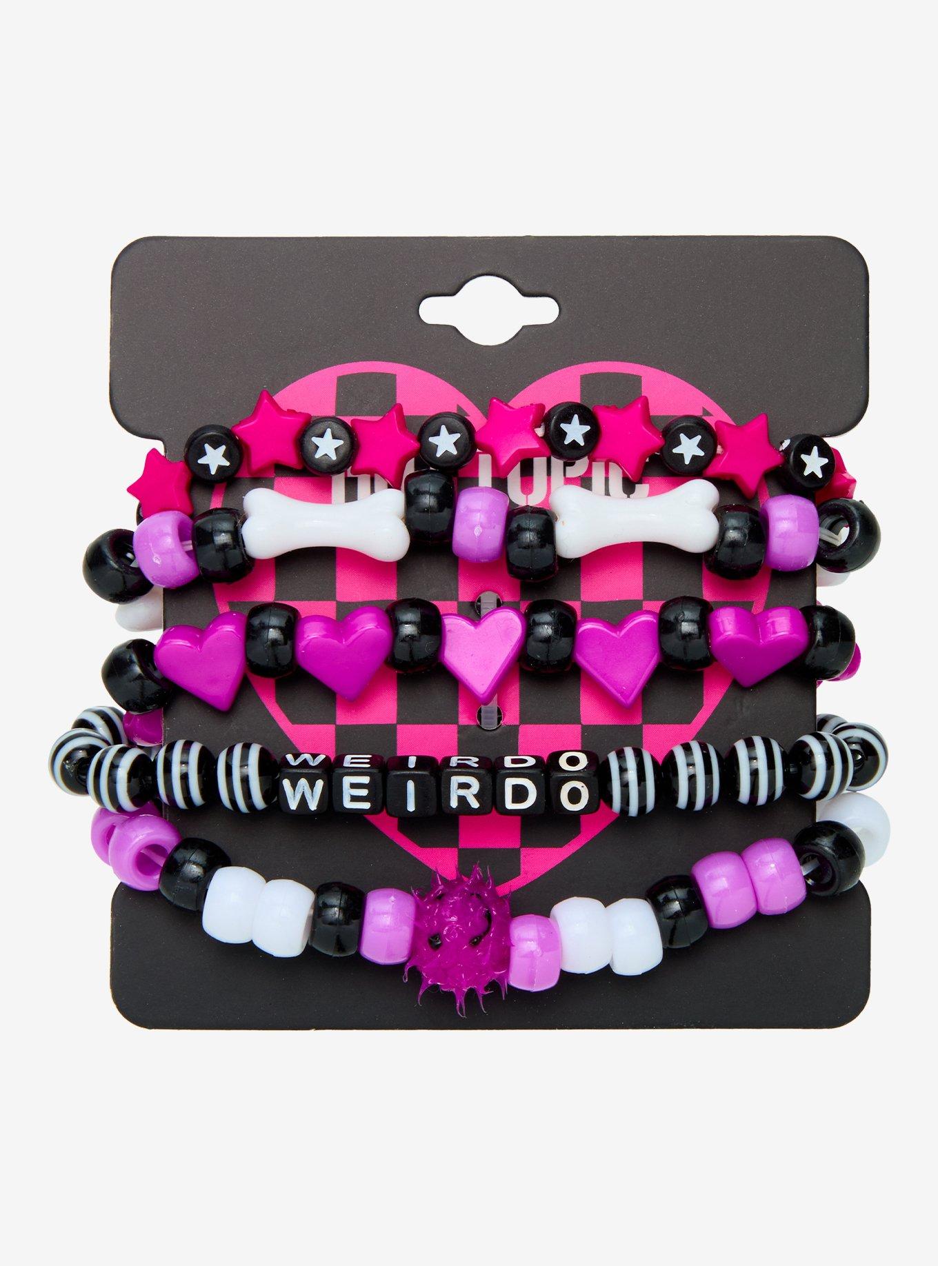 Weirdo Star Heart Bead Bracelet Set, , hi-res