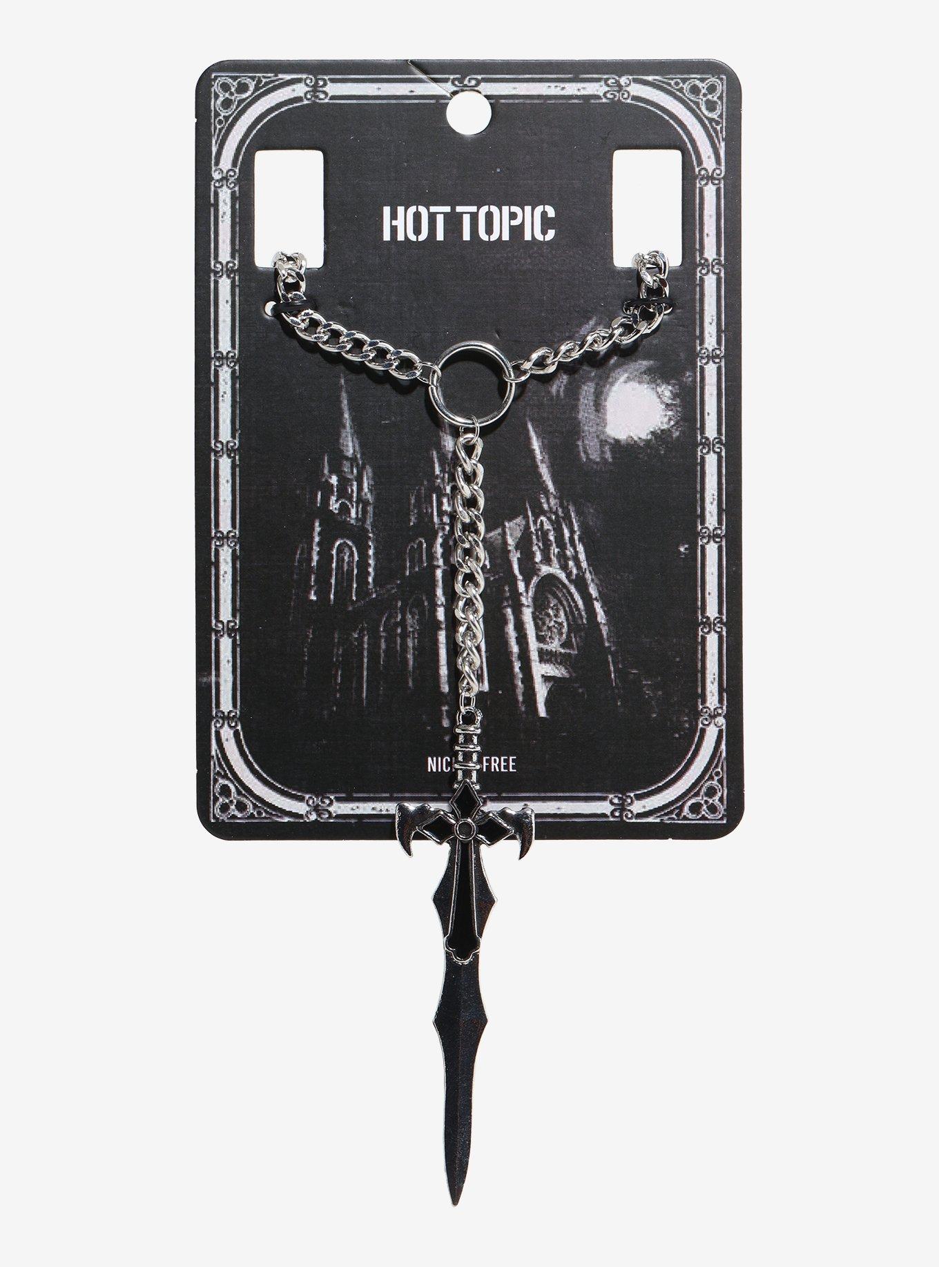 Gothic Dagger Lariat Necklace, , hi-res