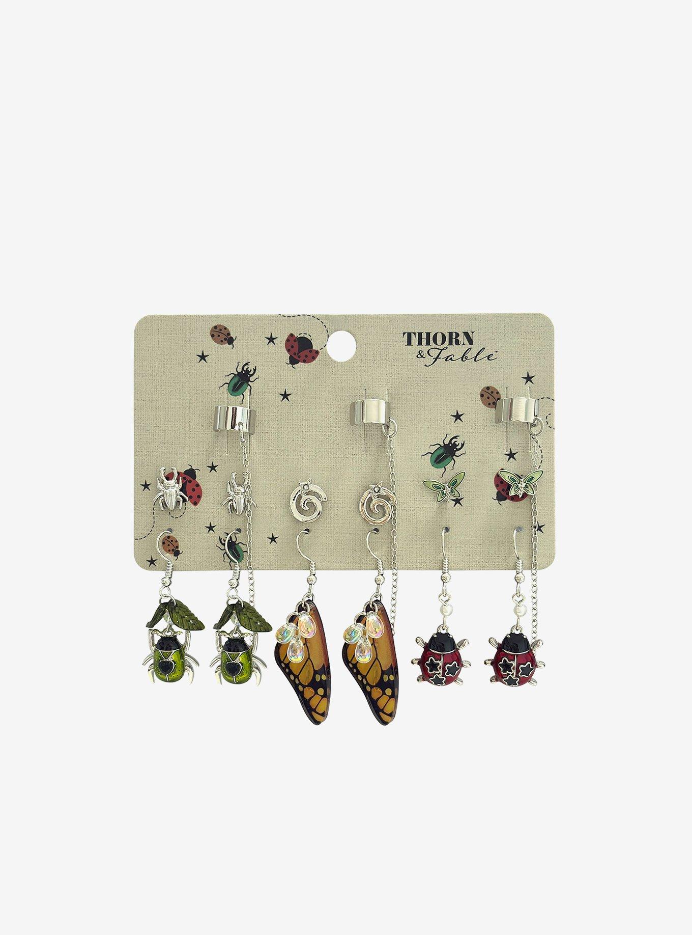 Thorn & Fable Bug Cuff Earring Set