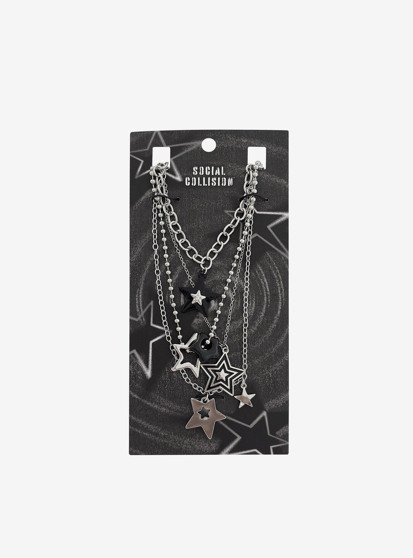 Social Collision Chain Star Necklace Set, , hi-res