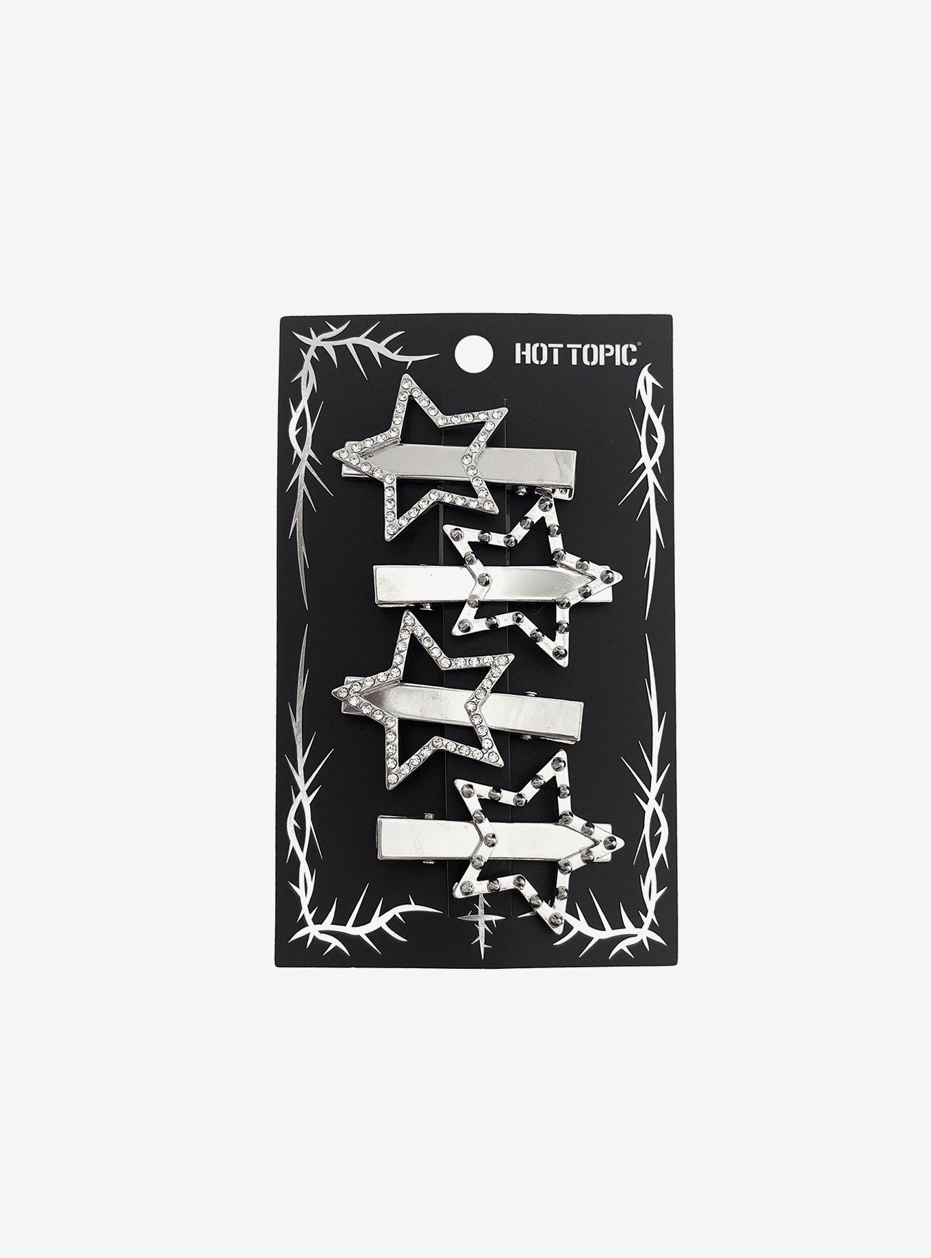 Silver Bling Star Hair Clip Set, , hi-res