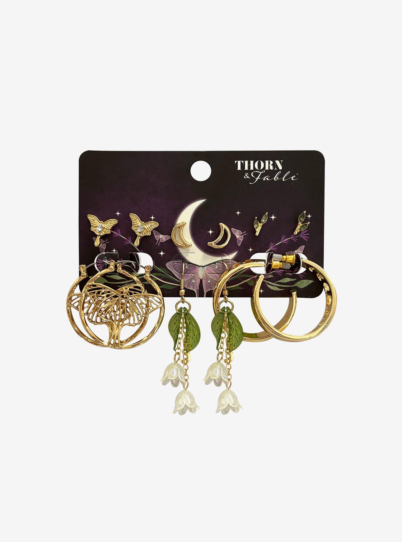 Thorn & Fable Moth Celestial Earring Set, , hi-res