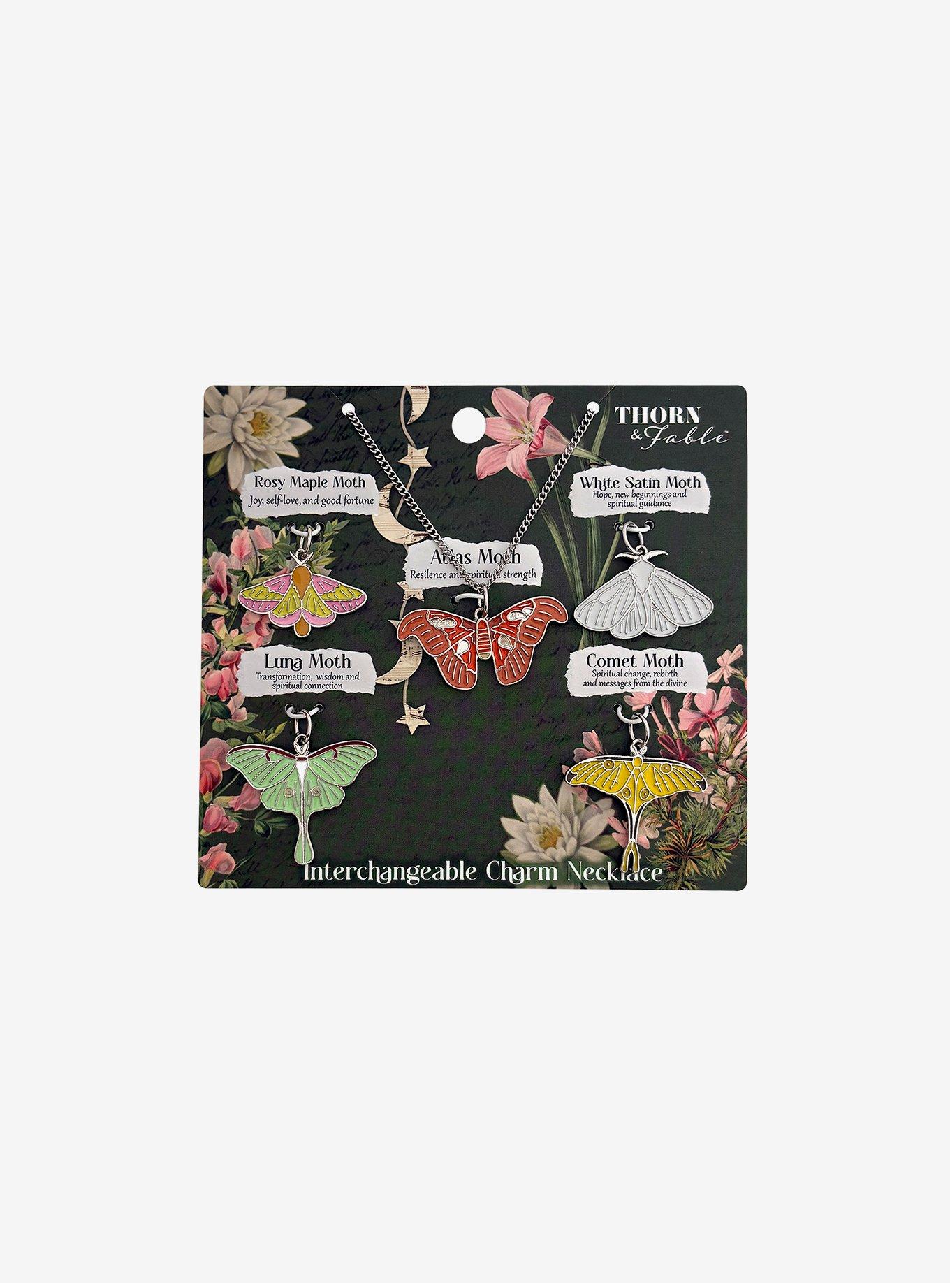 Thorn & Fable Moth Interchangeable Charm Necklace Set, , hi-res