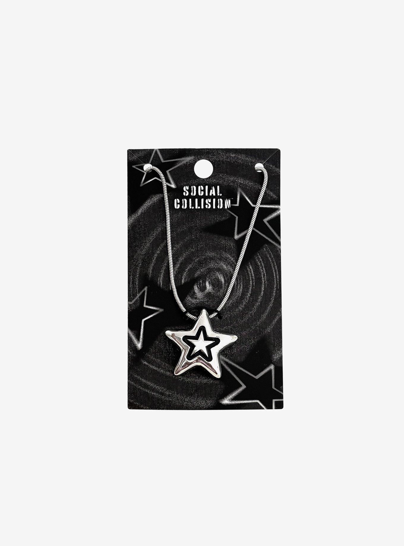 Social Collision Puff Star Pendant Necklace, , hi-res