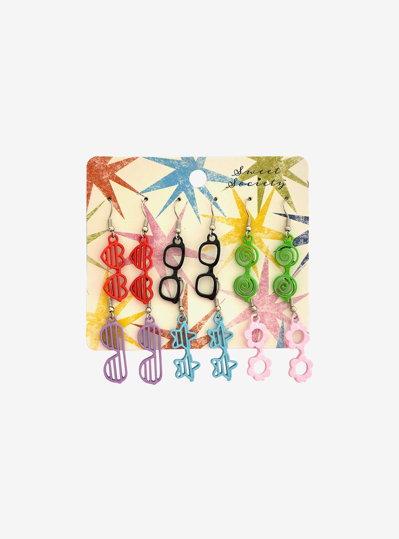 Sweet Society Novelty Glasses Drop Earring Set, , hi-res